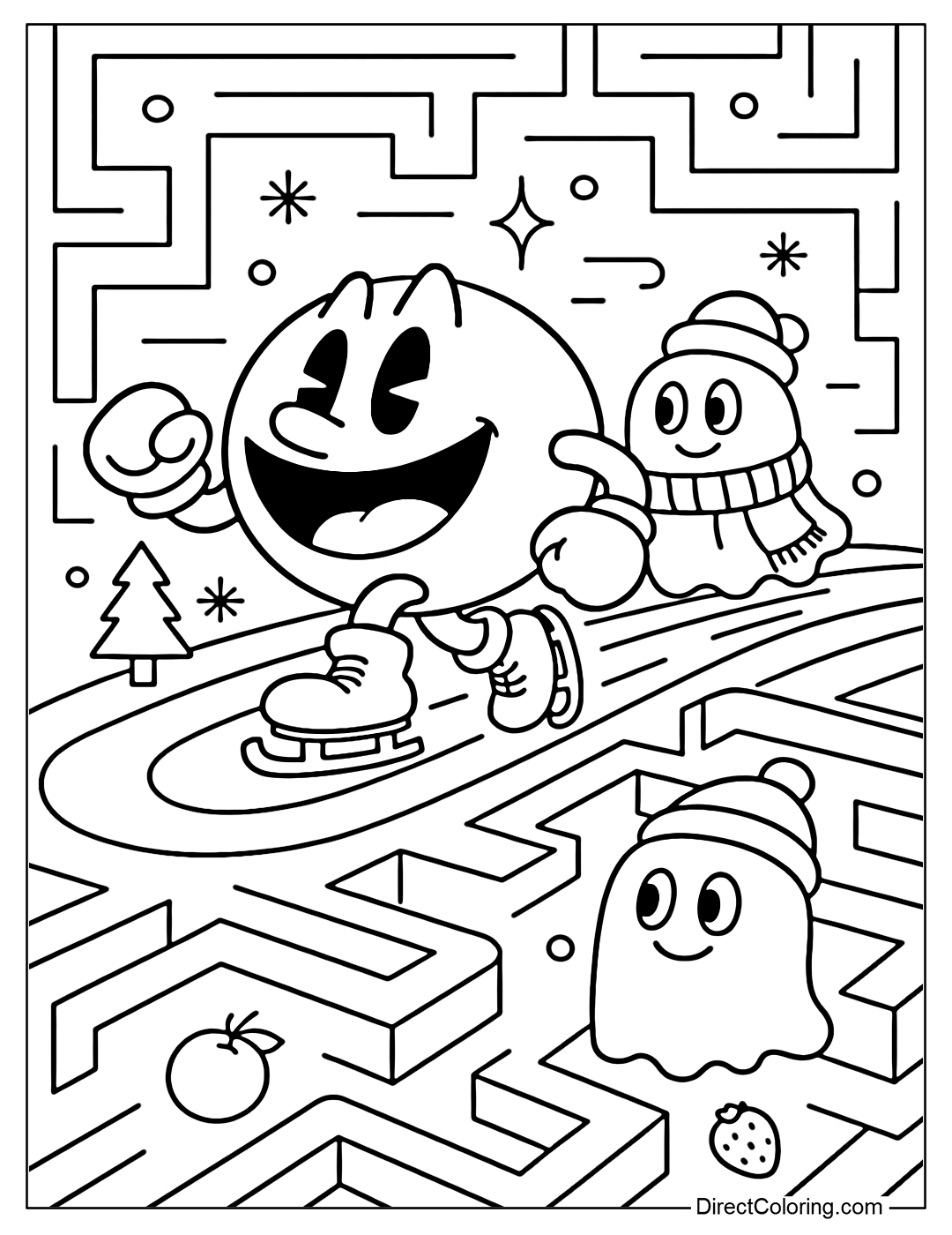 Pac Man Coloring Pages