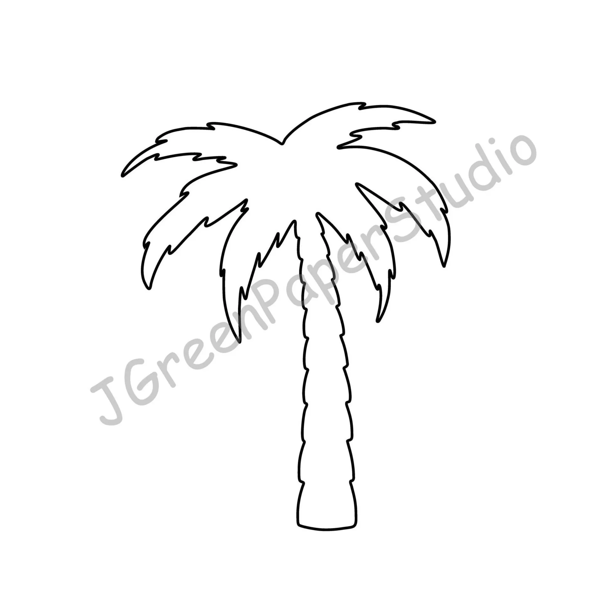 Palm Tree Template Tropical Island Diy