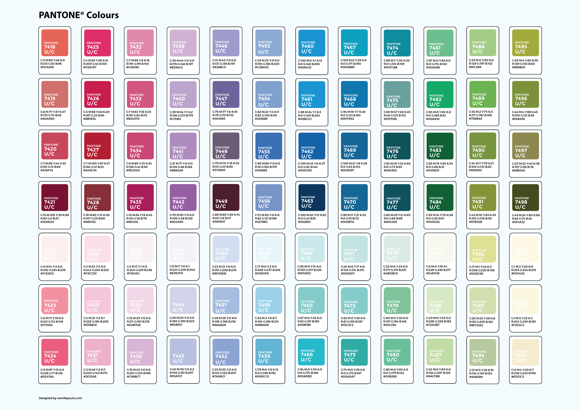 Pantone Color Chart