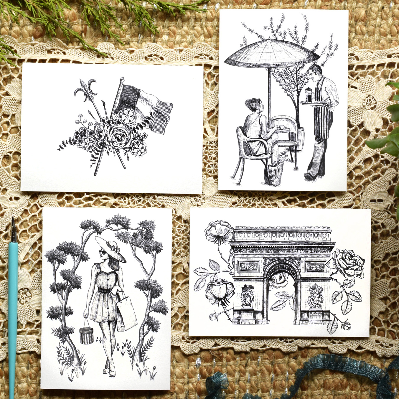 Parisian Themed Printable Stationery Bundle
