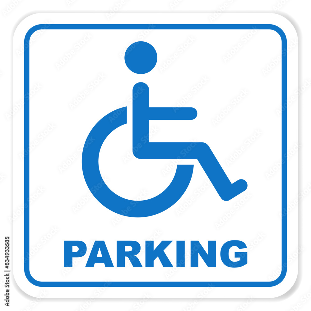 Parking Sign For Disability Handicapped Disabled Printable Sign Symbol Simple B F834933585