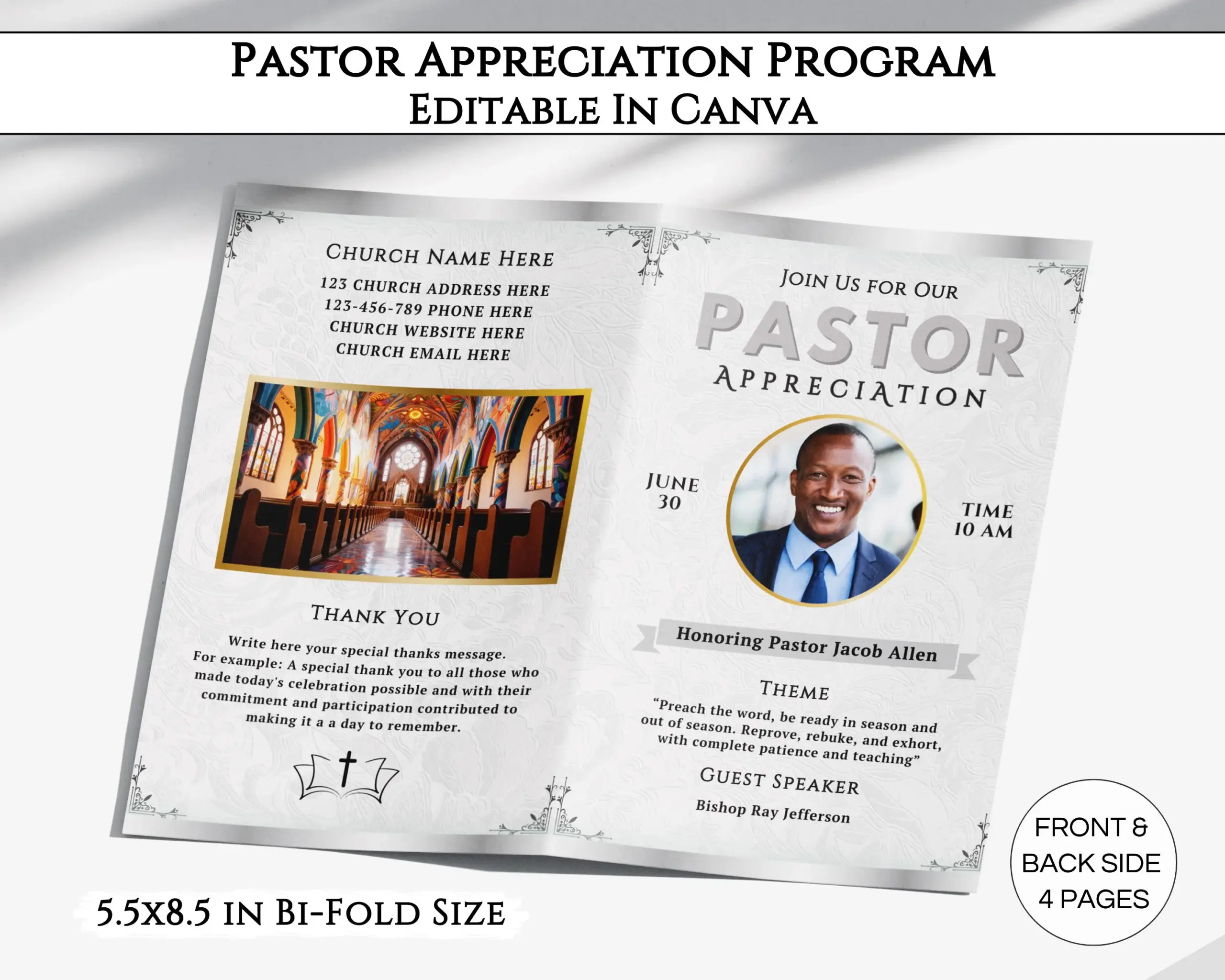 Pastor Appreciation Program Template Pastor Appreciation Program Template