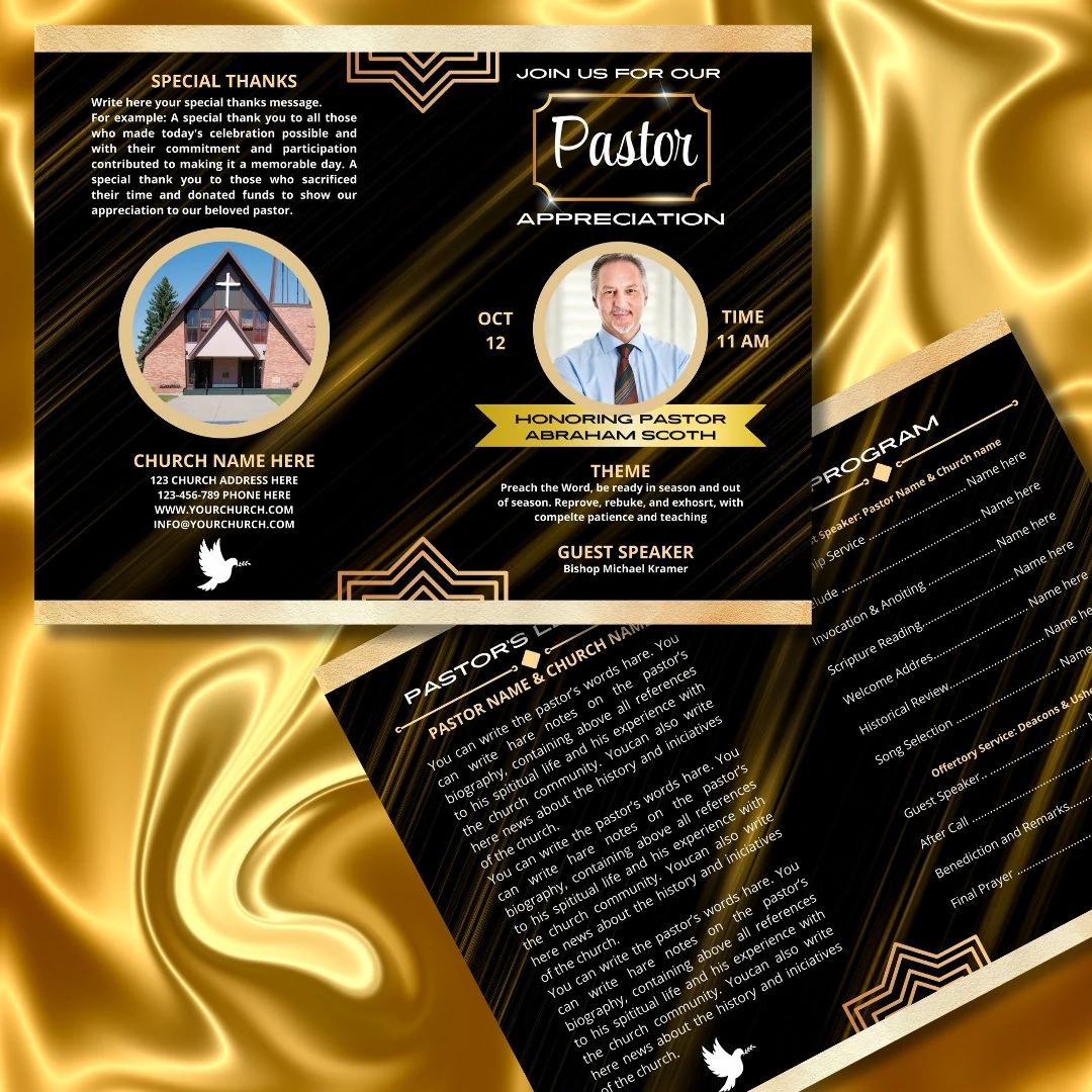 Pastor Appreciation Program Template Pastor Appreciation Program Template