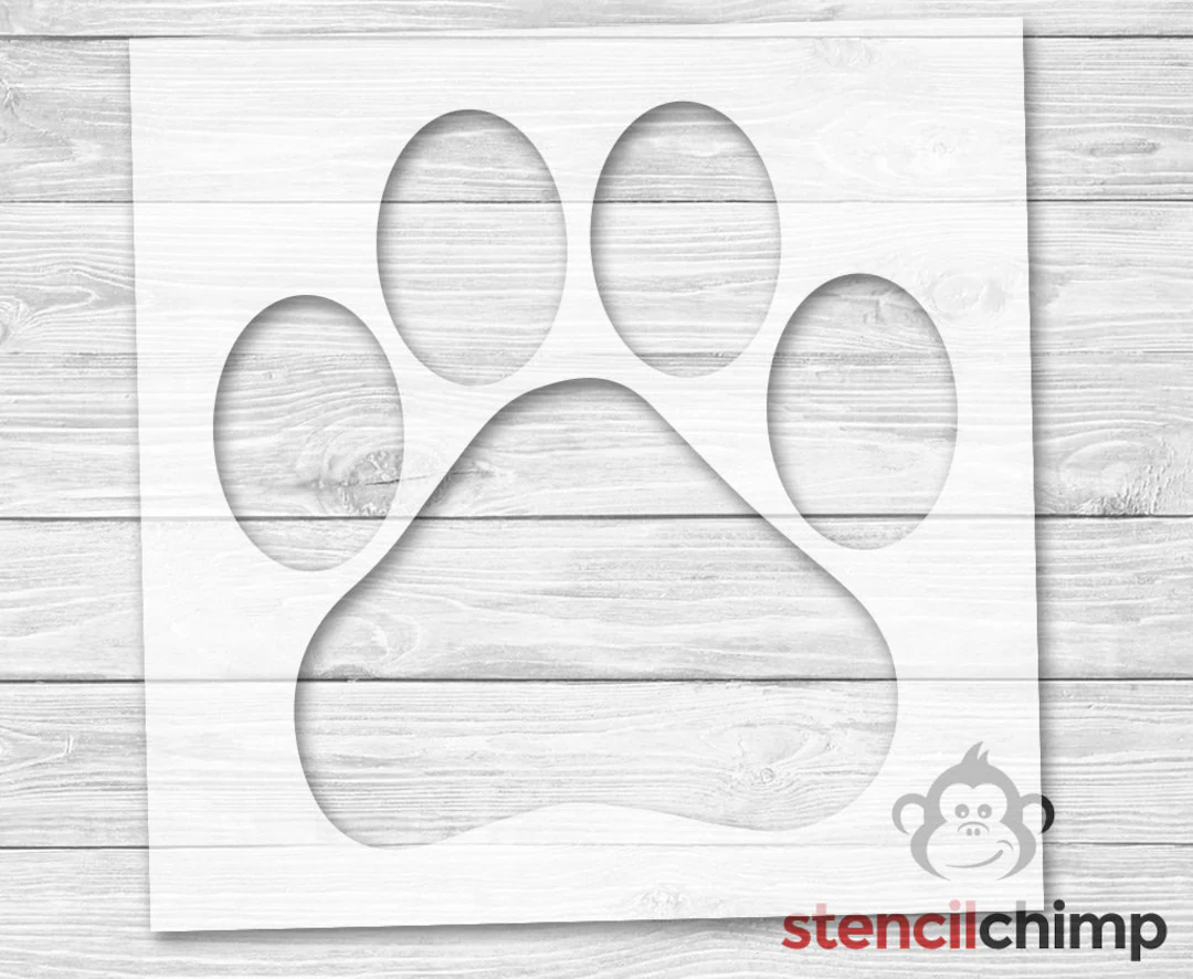 Paw Stencil Large Paw Print Stencil Dog