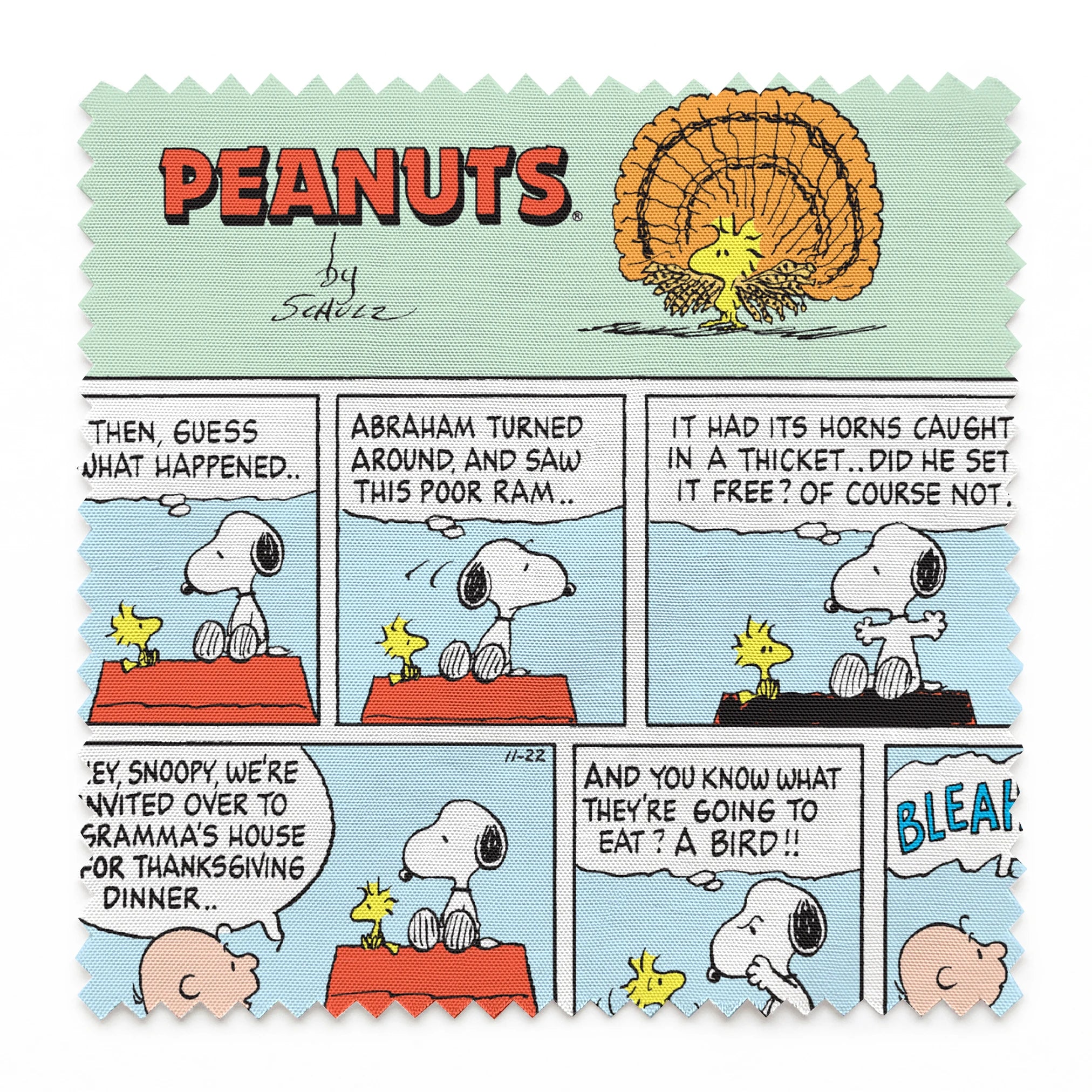 Peanuts Thanksgiving Comic Fabric