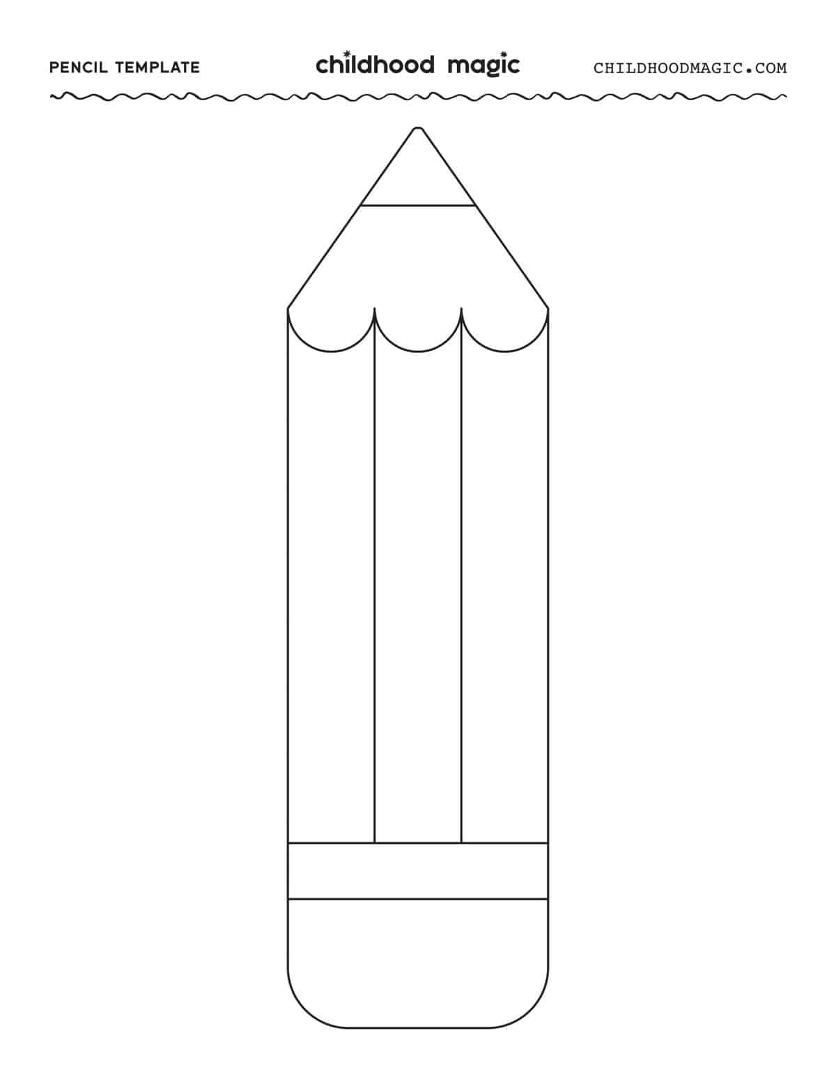 Pencil Template Free Printable Outline