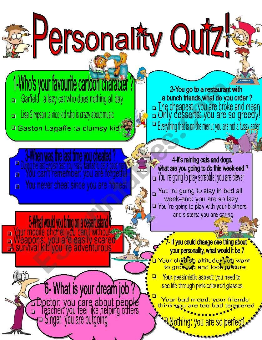 free printable personality tests for employees