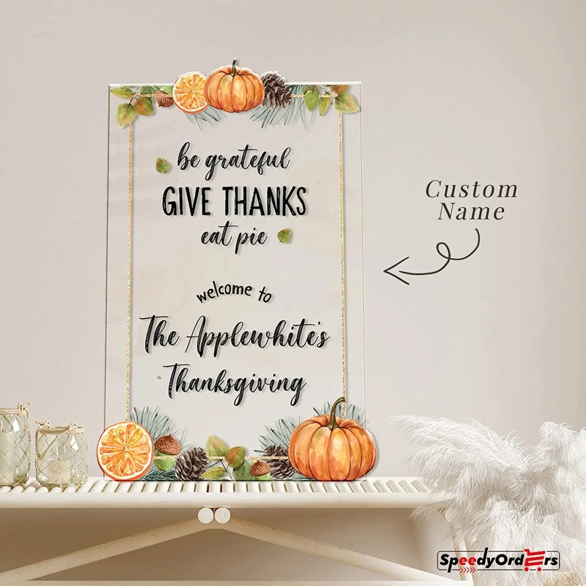 Personalized Give Thanks Thanksgiving Sign Personalized Give Thanks Thanksgiving Sign