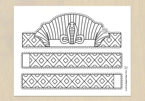 Pharaoh Crown For Coloring