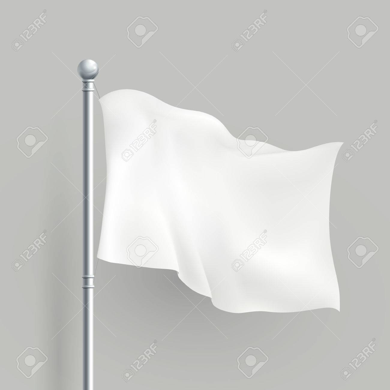 Photo 28339338 3d Modern Vector White Flag Blank Template Photo 28339338 3d Modern Vector White Flag Blank Template