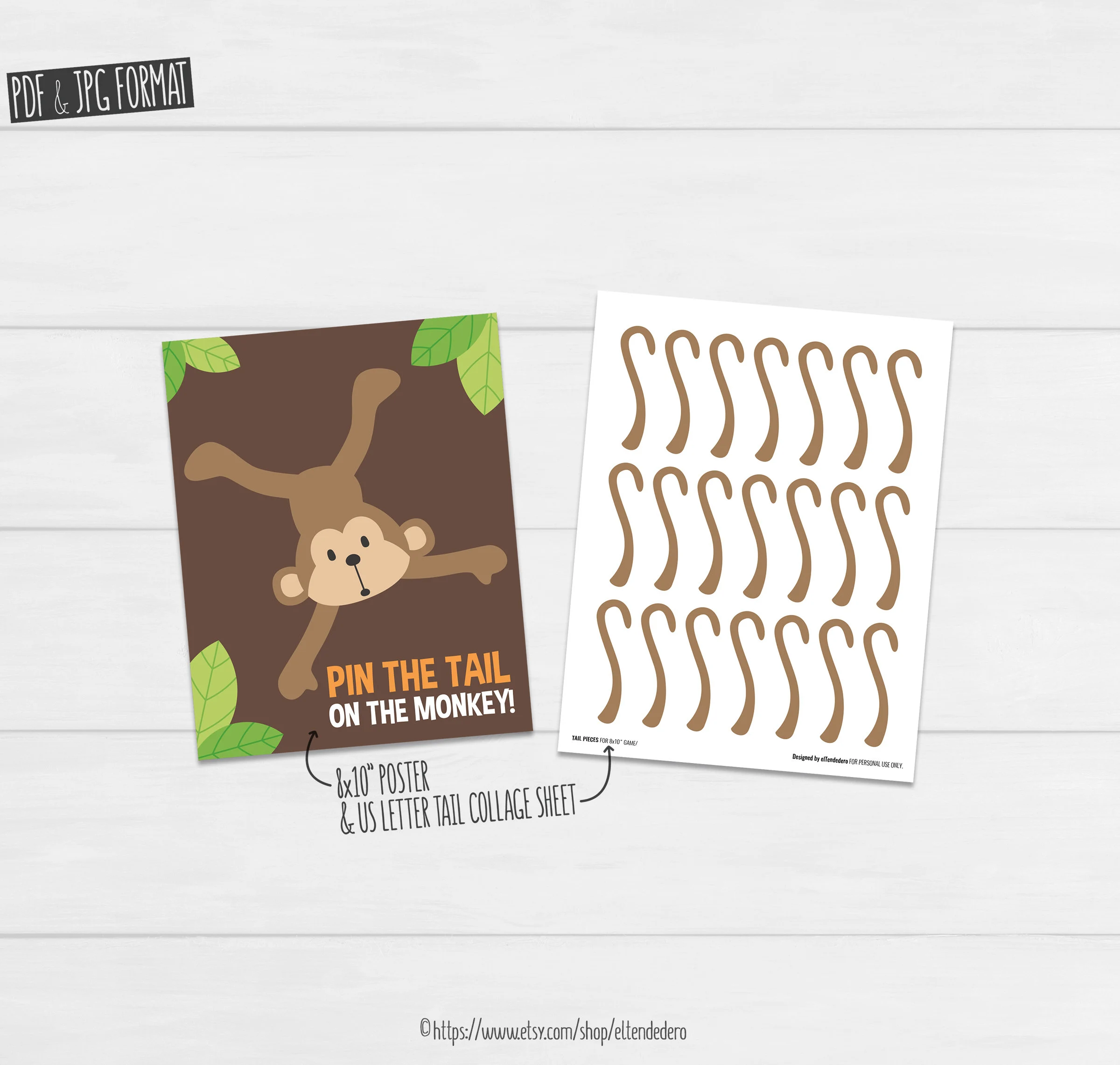 Pin The Tail On The Monkey Safari Kids