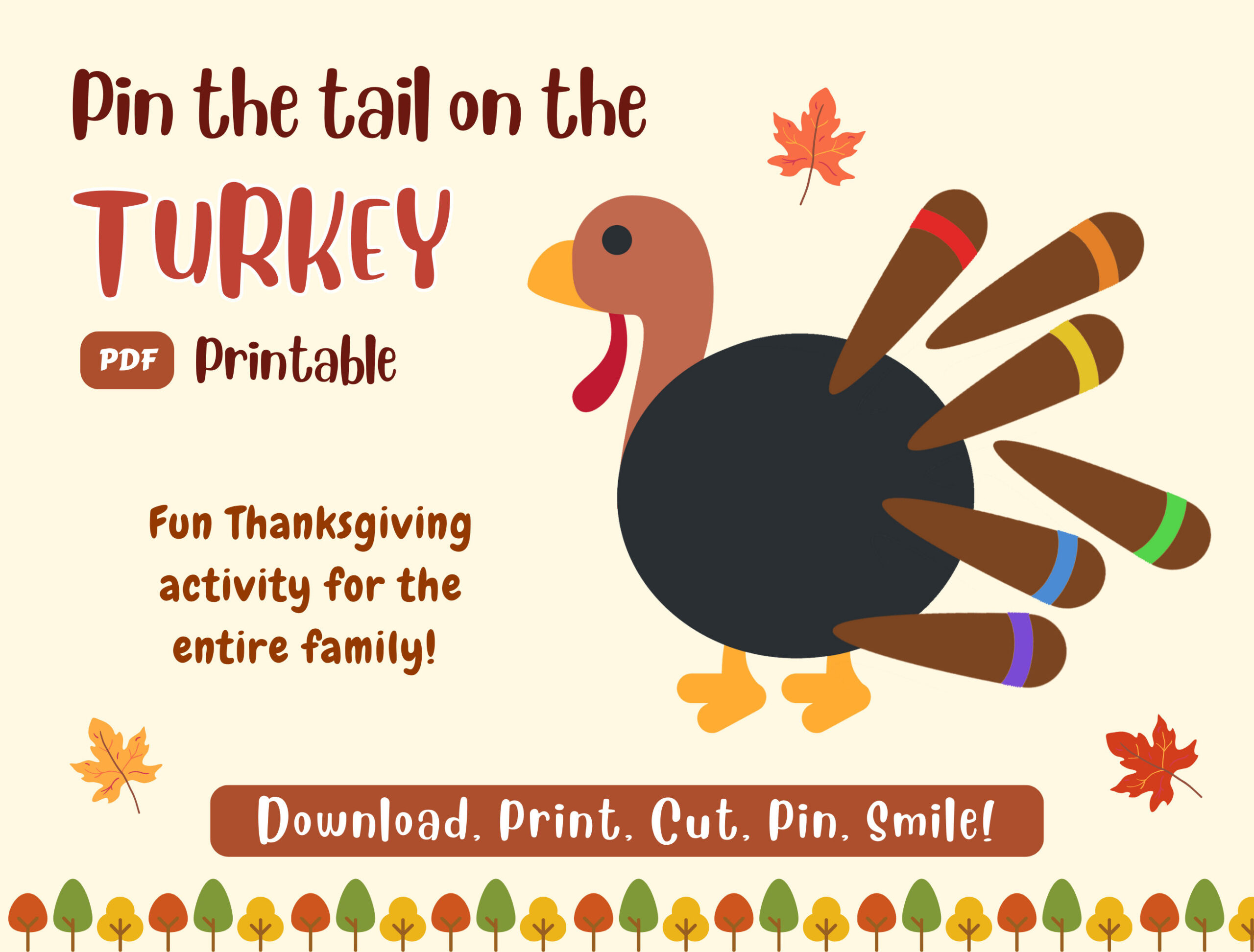 Pin The Tail On The Turkey Fun Family