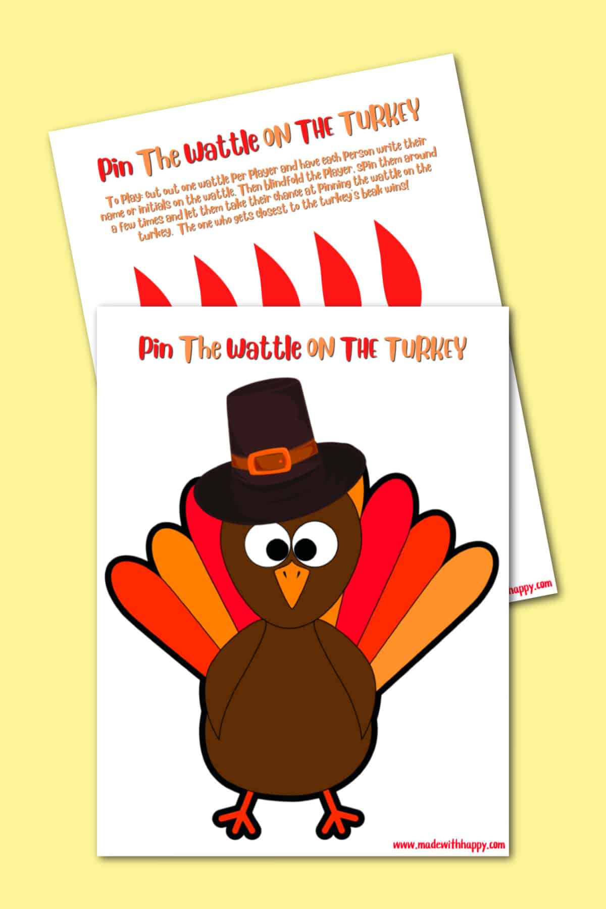 Pin The Wattle On The Turkey