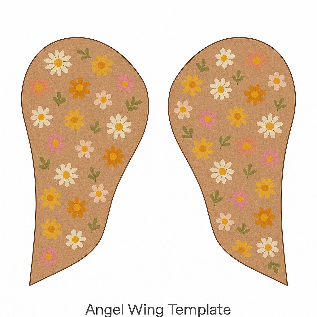 free printable angel wing pattern