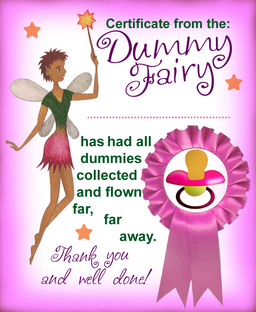 Pink Certificate From The Dummy Fairy Collected All Dummies