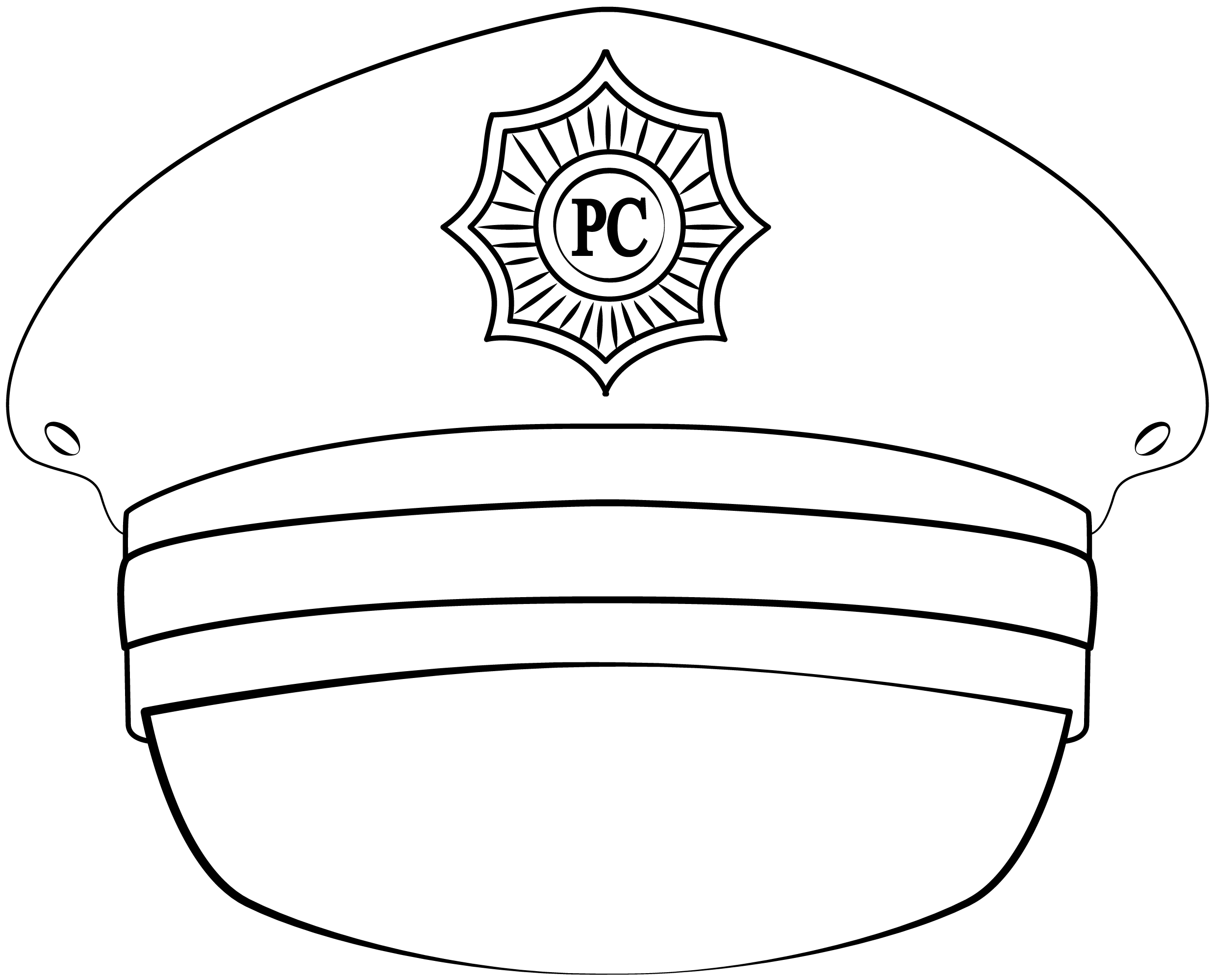 Police Hat Printable Template
