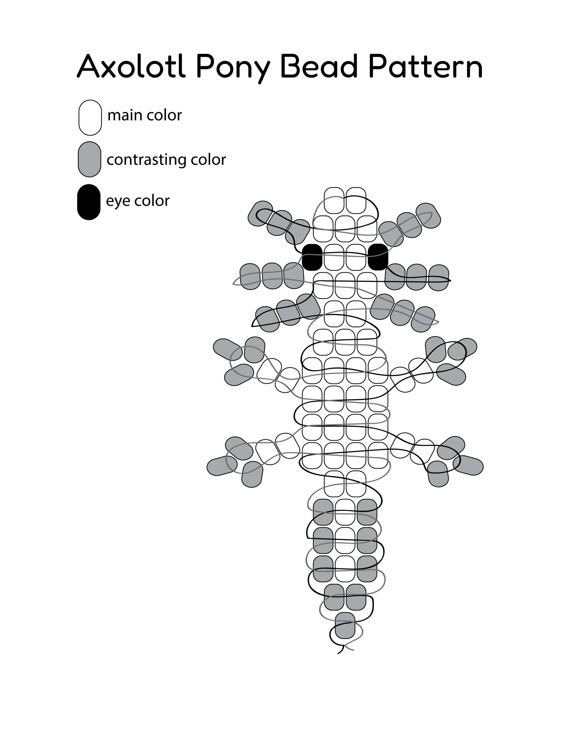 Pony Bead Axolotl