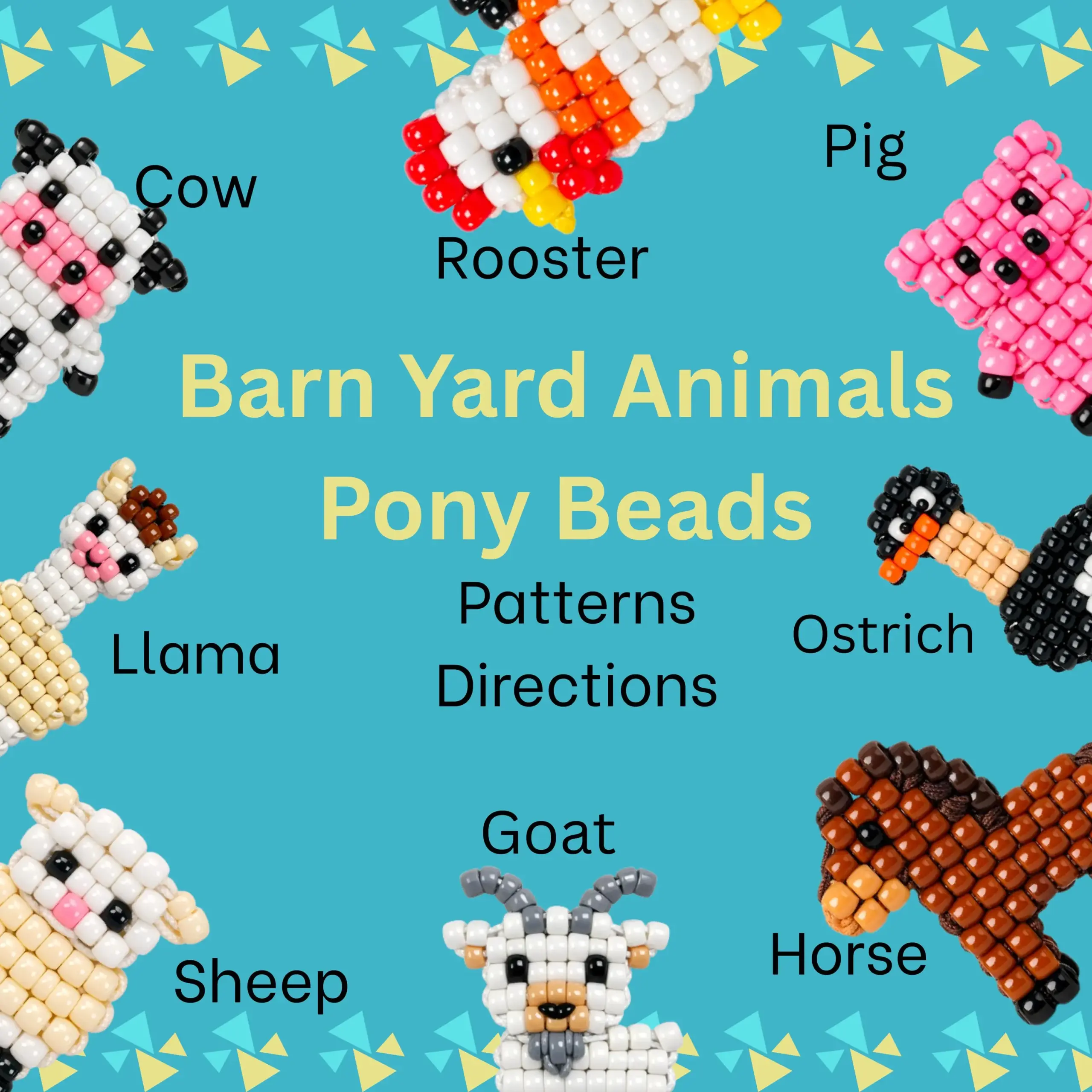 free printable pony bead keychain patterns
