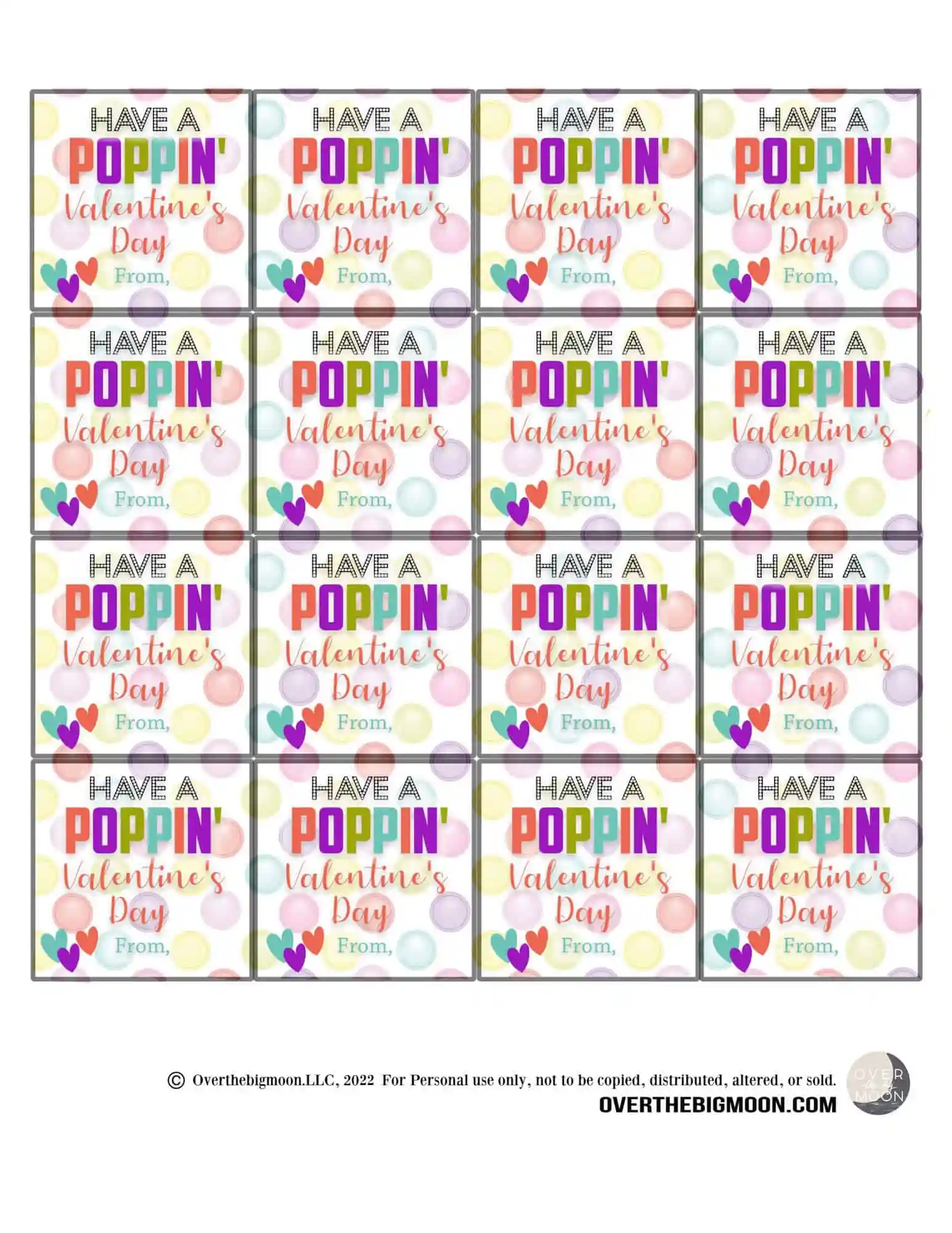 Pop It Printable Valentine Tags Pop It Printable Valentine Tags