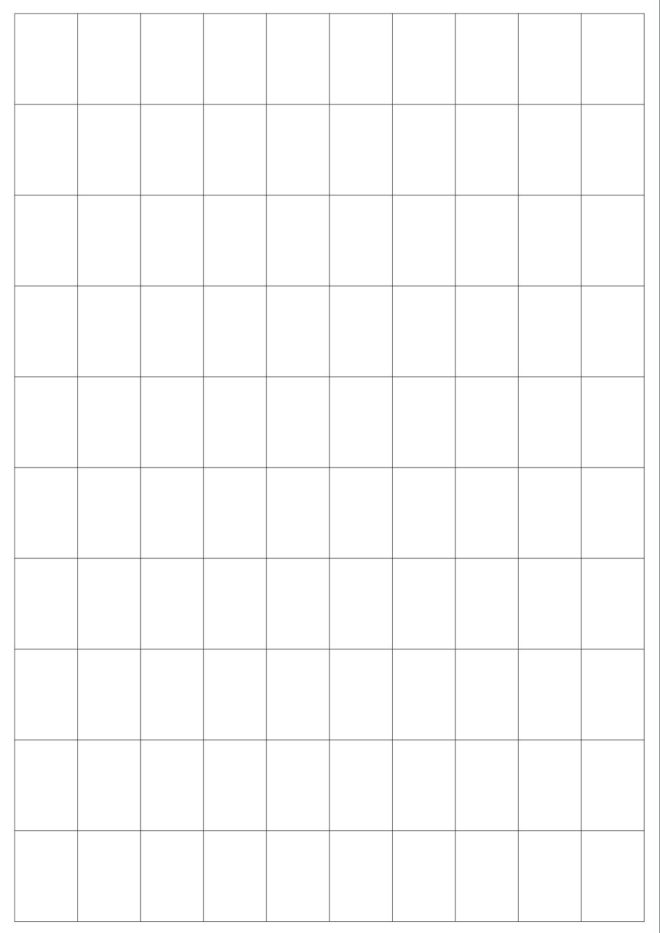 Post 10 By 10 Grids Printable 402493