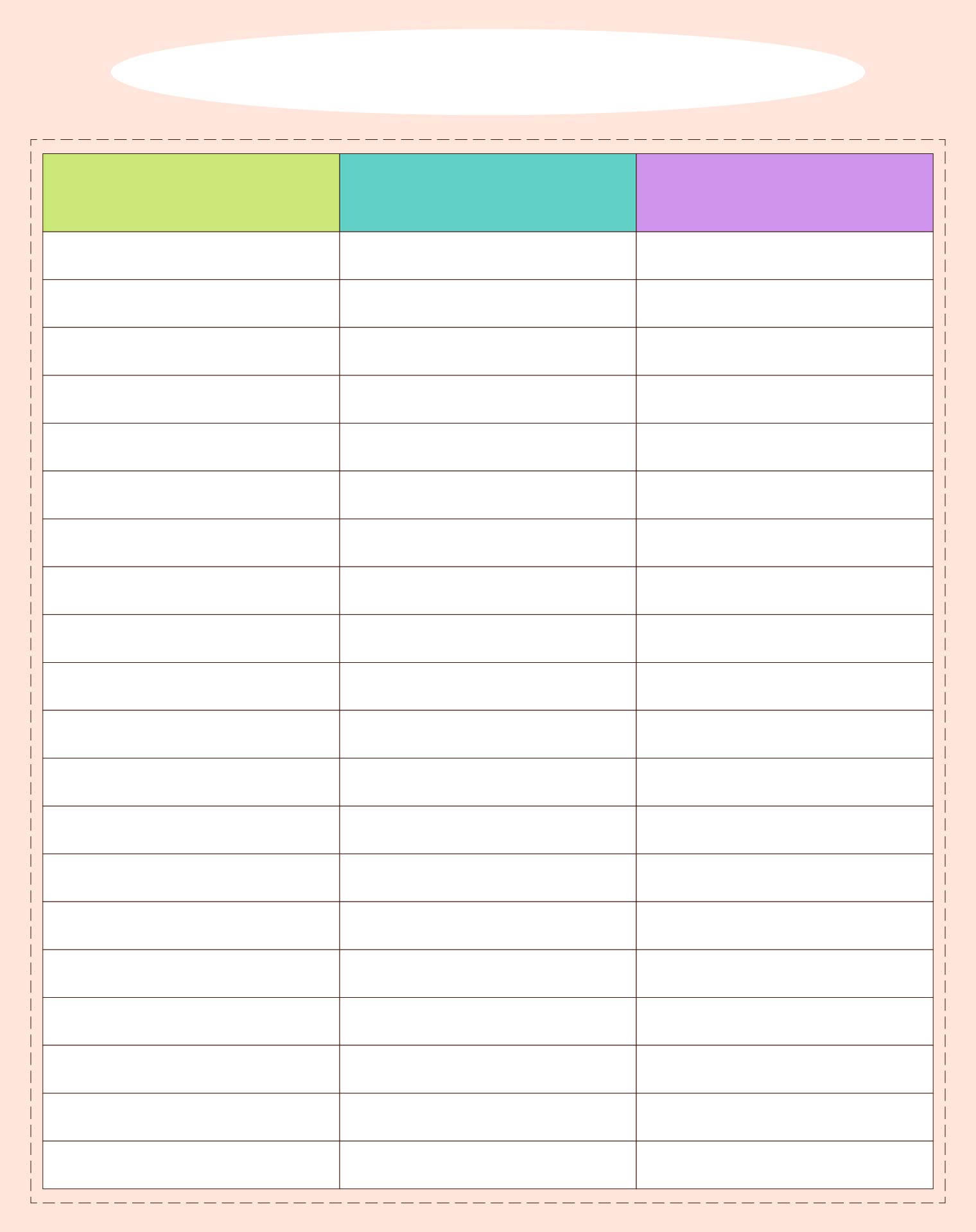 Post 3 Column Chart Printable Templates 248258