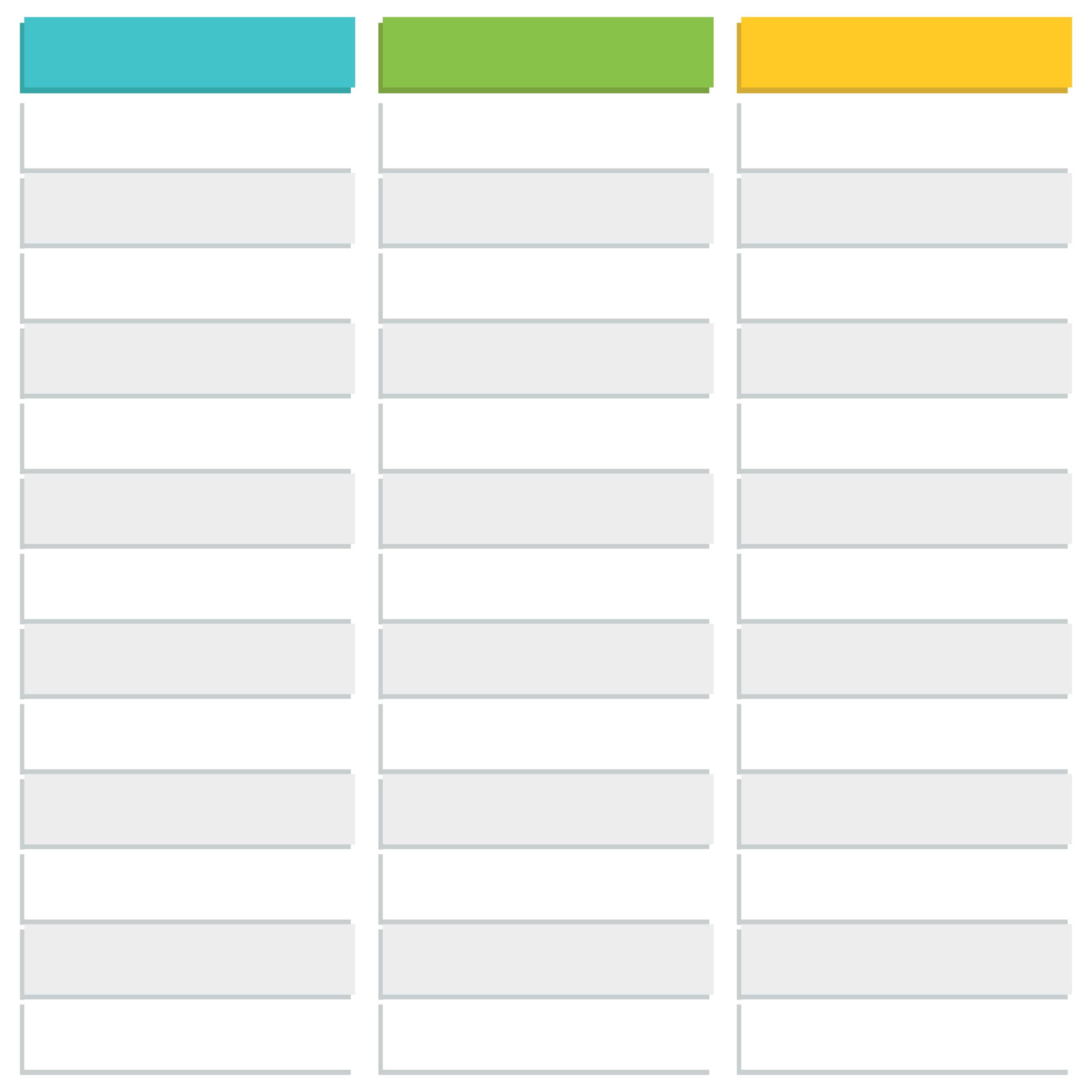 Post 3 Column Spreadsheet Printable 248216