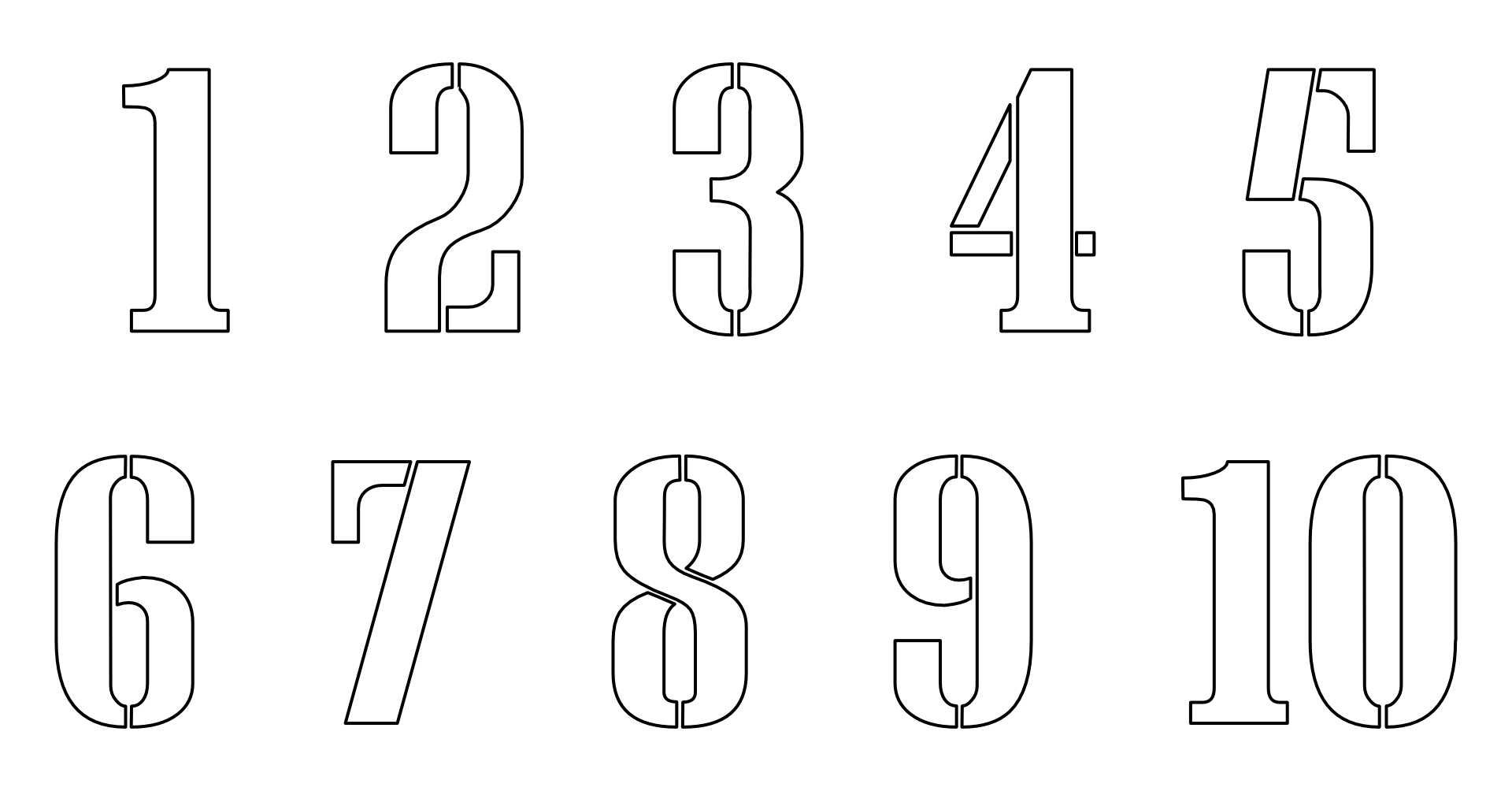 Post 3 Inch Stencils Numbers Printable 260134