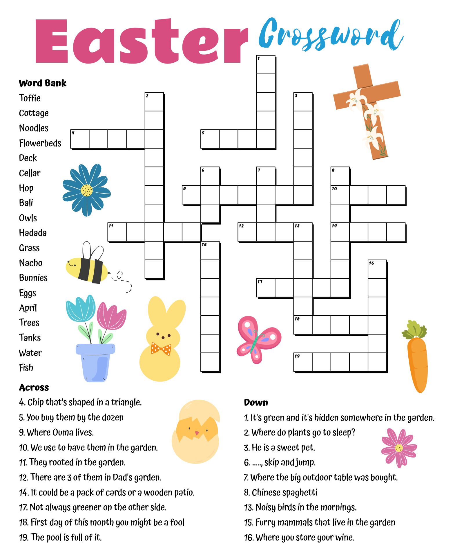 Post Adult Easter Activities Printable 165290
