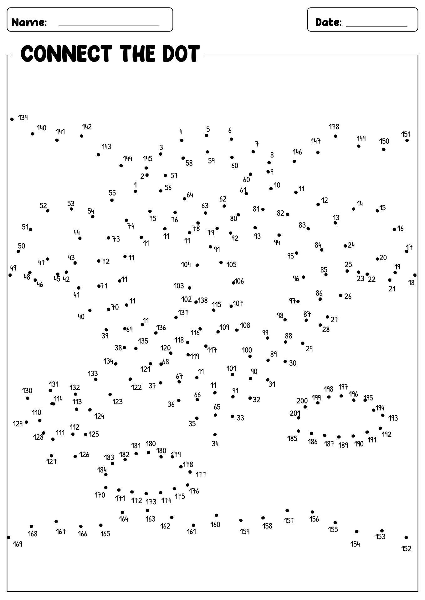 1000 dot to dot free printables