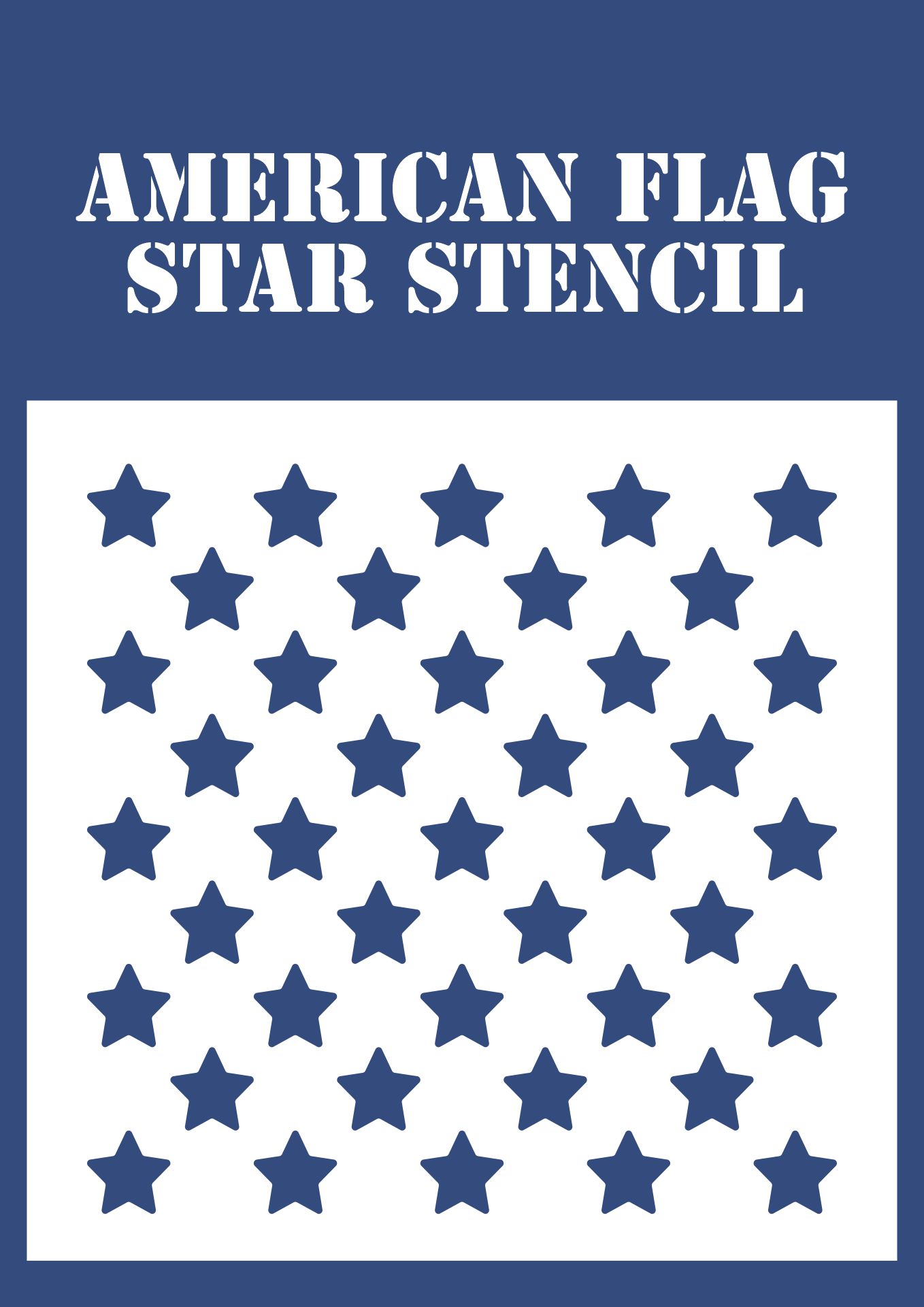 Post American Flag Stars Stencil Printable 8x11 359024
