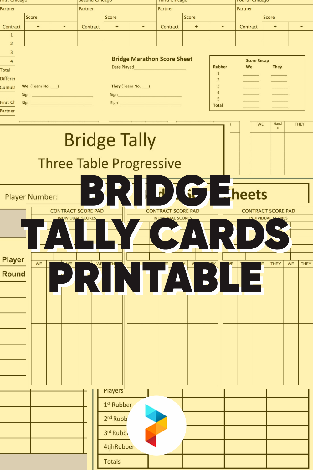 Post Bridge Tally Cards Printable 162879