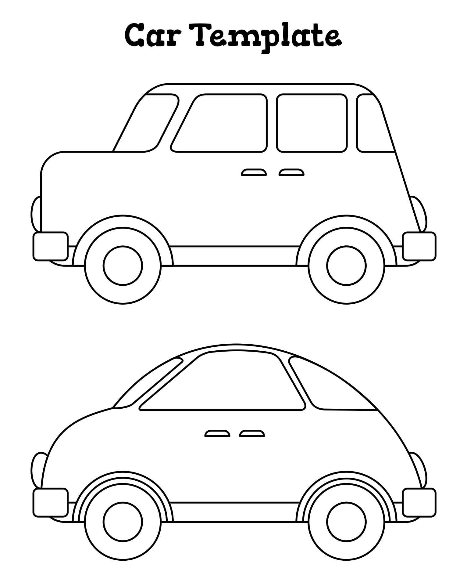 Post Car Template Printable For Kids 159084