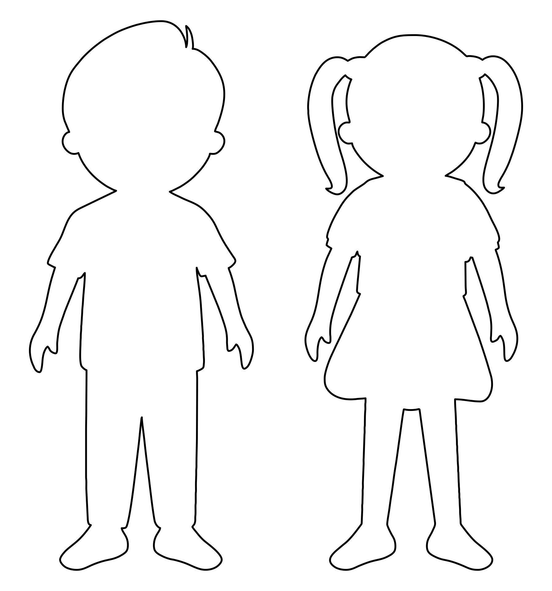 people cutouts stencil printable