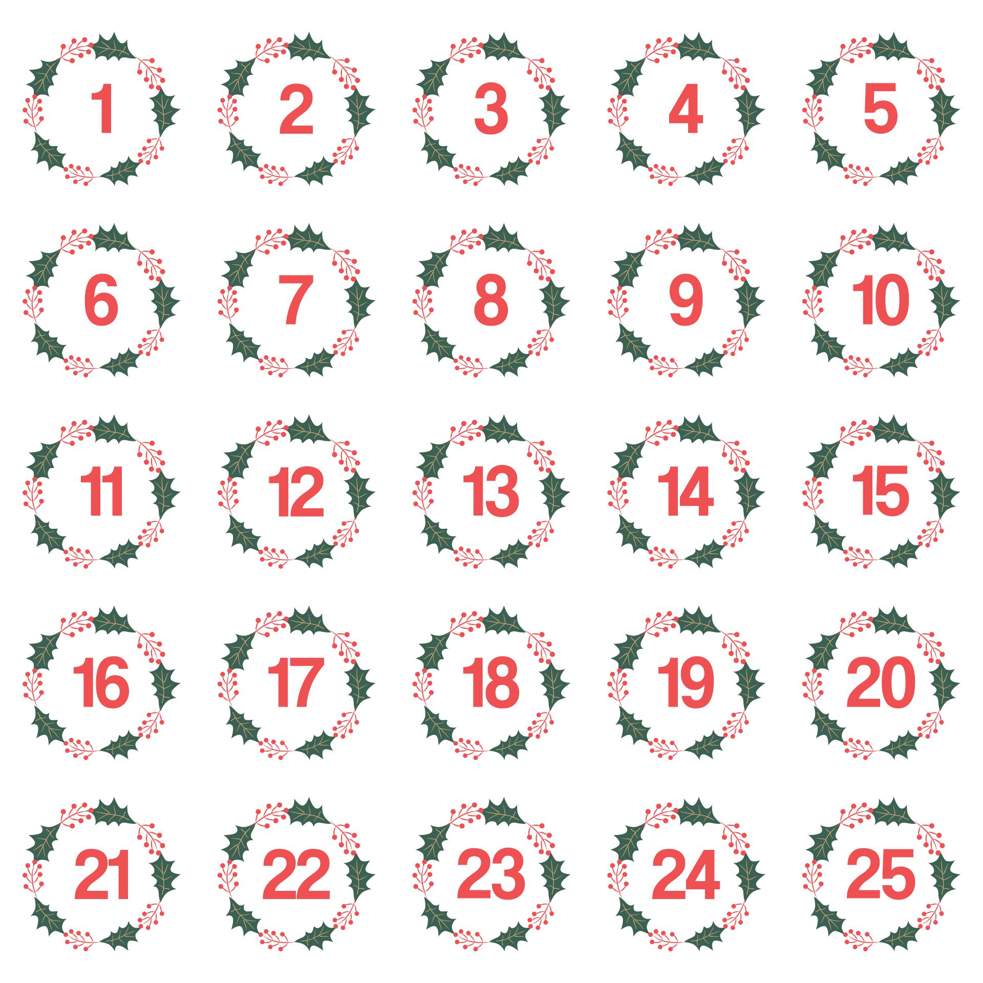 free printable christmas numbers 1 50