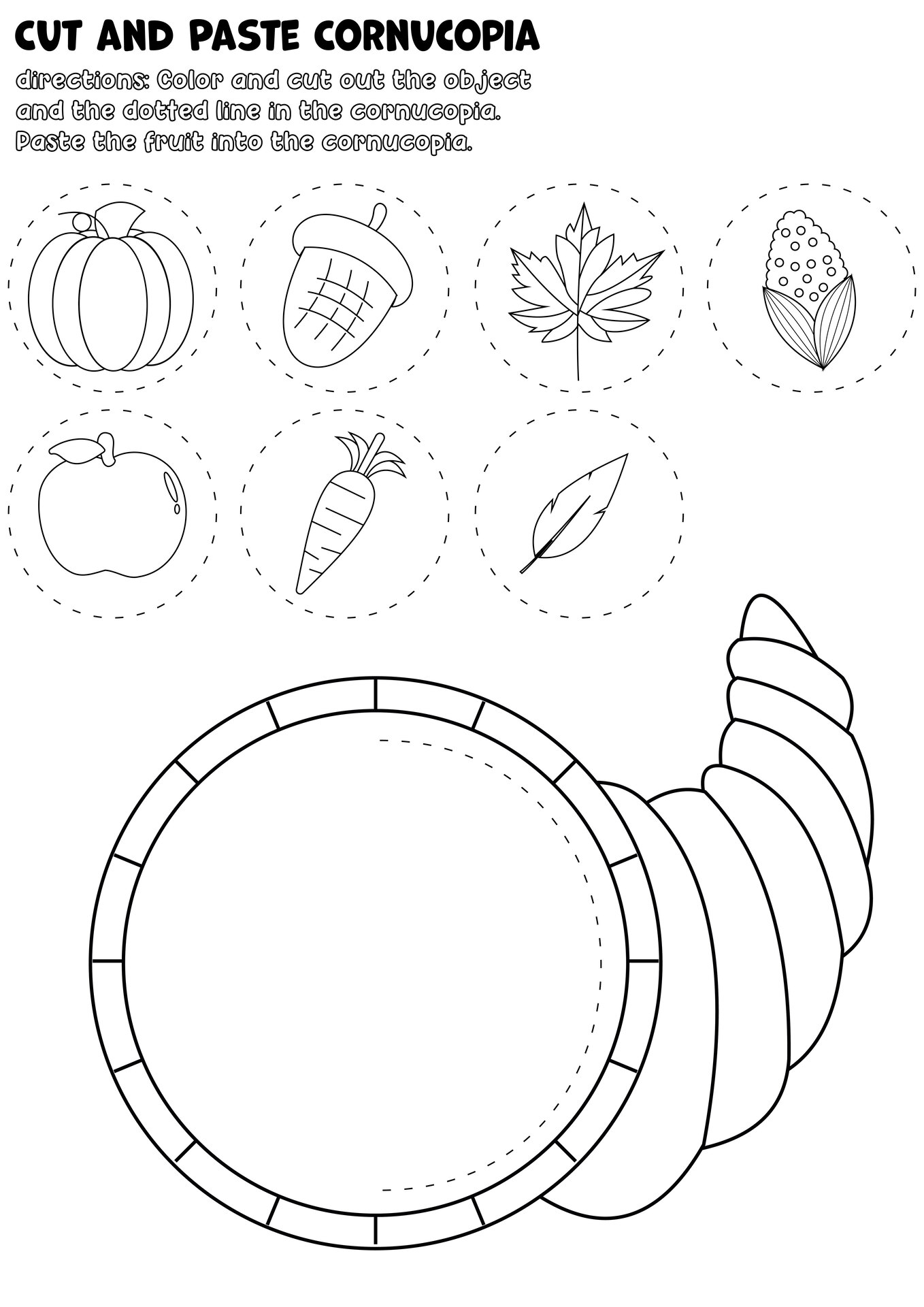 free cornucopia pattern printables