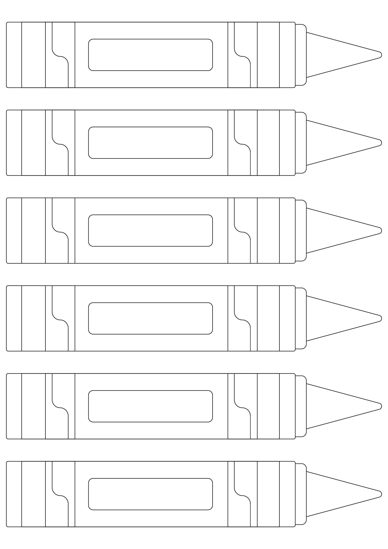 Post Crayon Shape Printable 169711