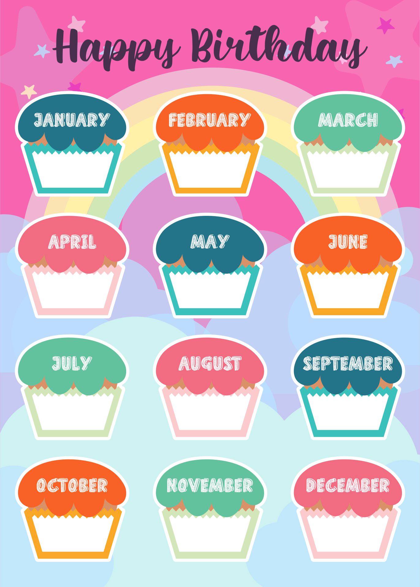 Post Cupcake Birthday Printables For Classroom 292132 Post Cupcake Birthday Printables For Classroom 292132