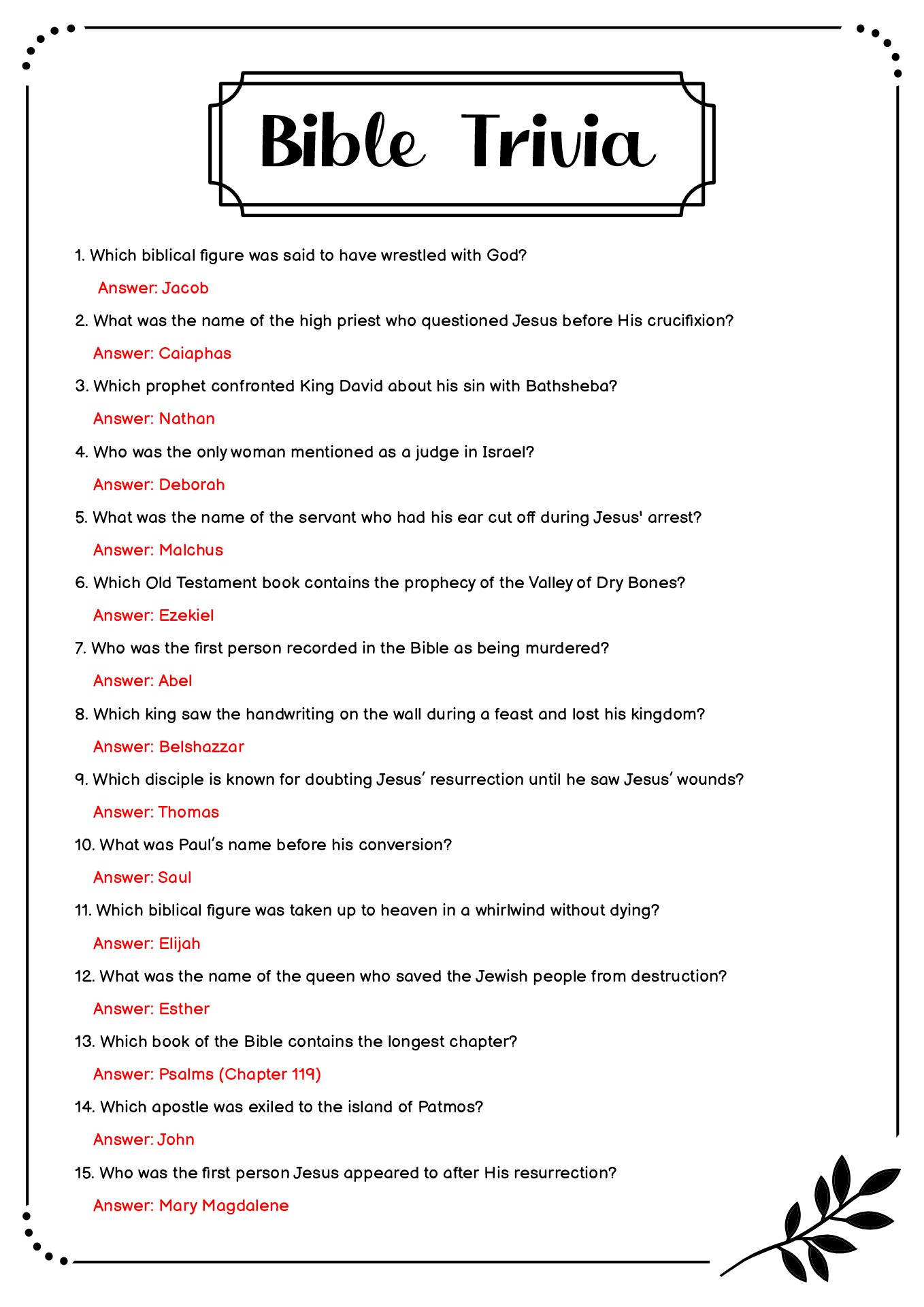 Post Free Printable Bible Study Questions 253151
