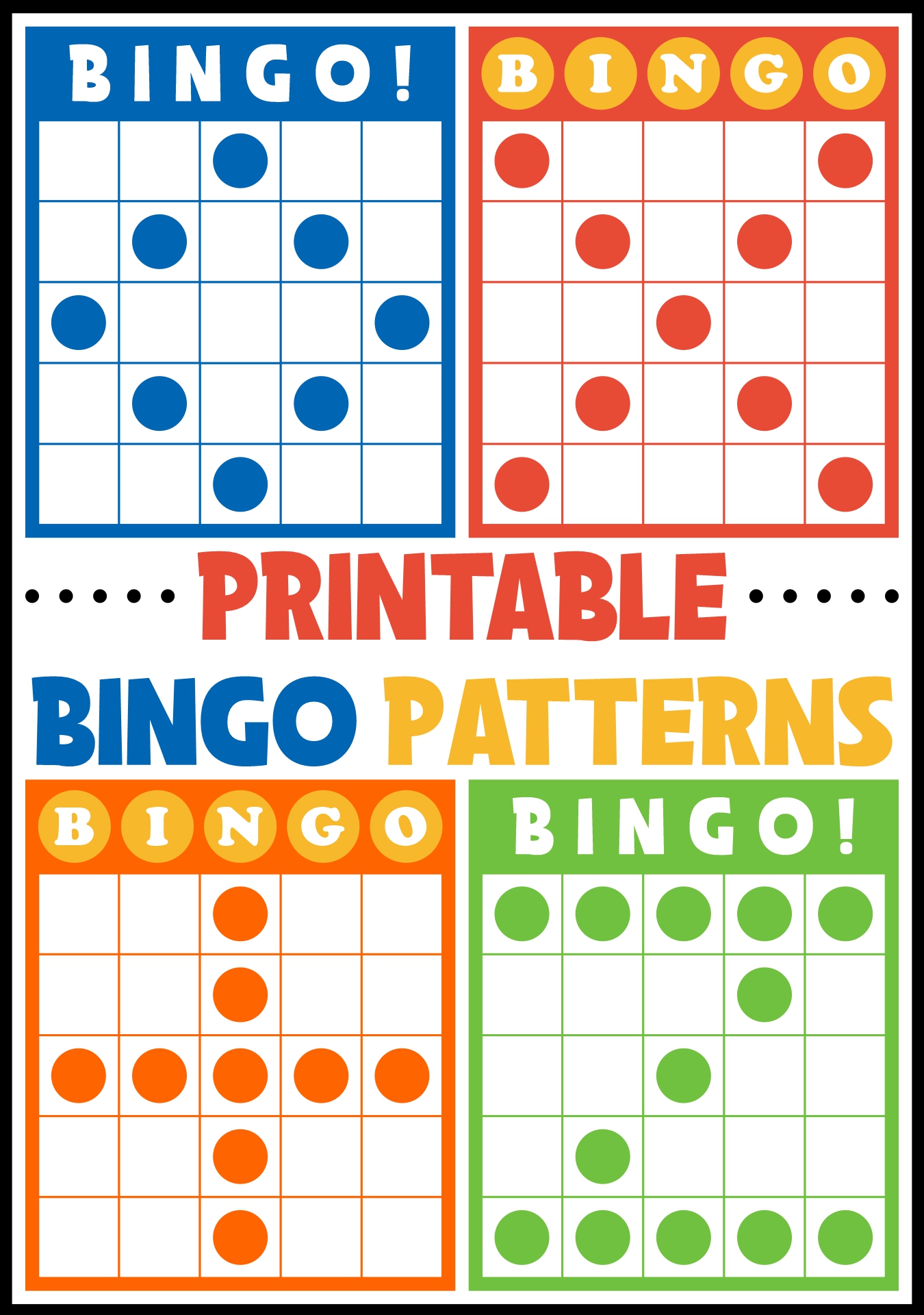Post Free Printable Bingo Game Patterns 185405