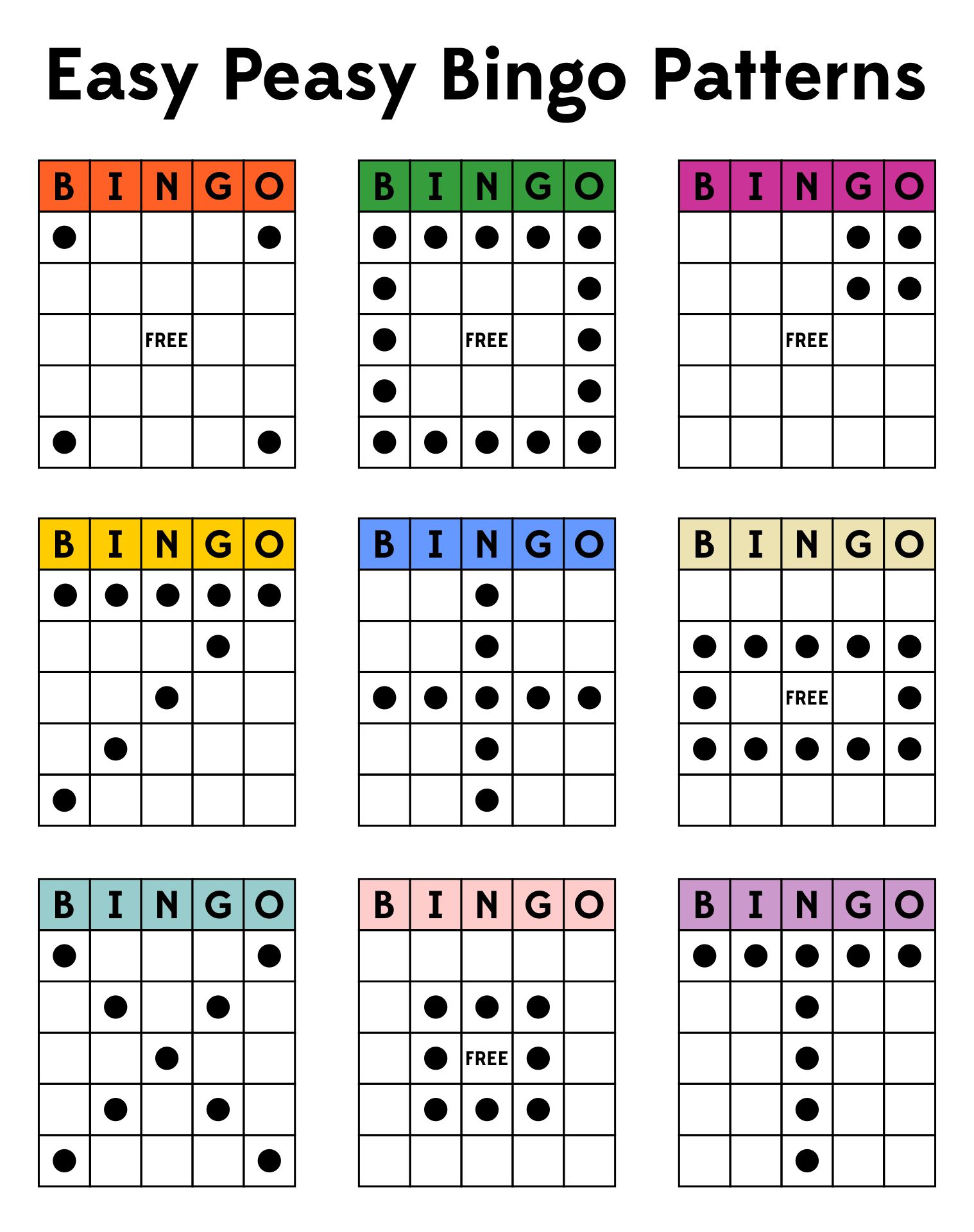 Post Free Printable Bingo Game Patterns 185405 Post Free Printable Bingo Game Patterns 185405