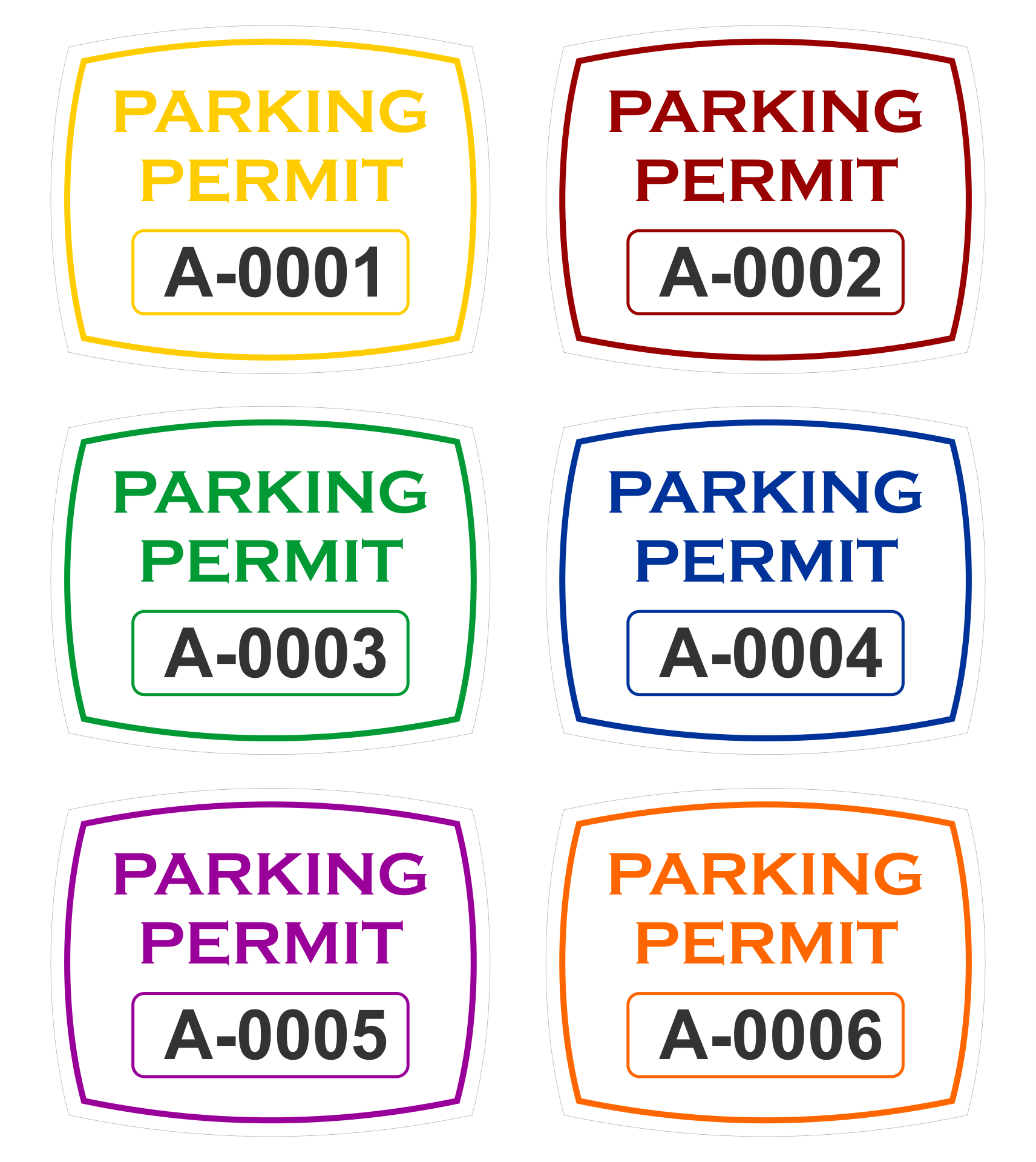 Post Free Printable Parking Permit Template 395542