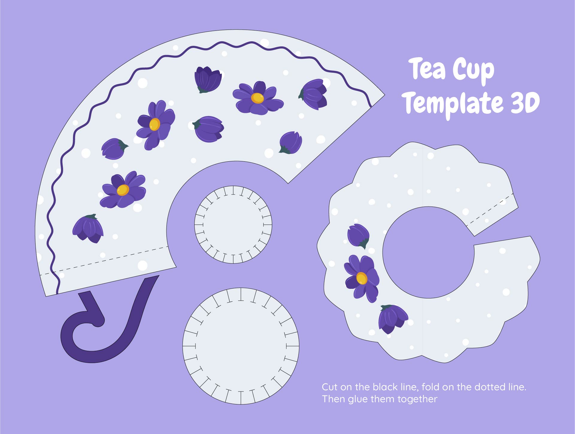 Post Free Printable Tea Cup Template 3d 375634