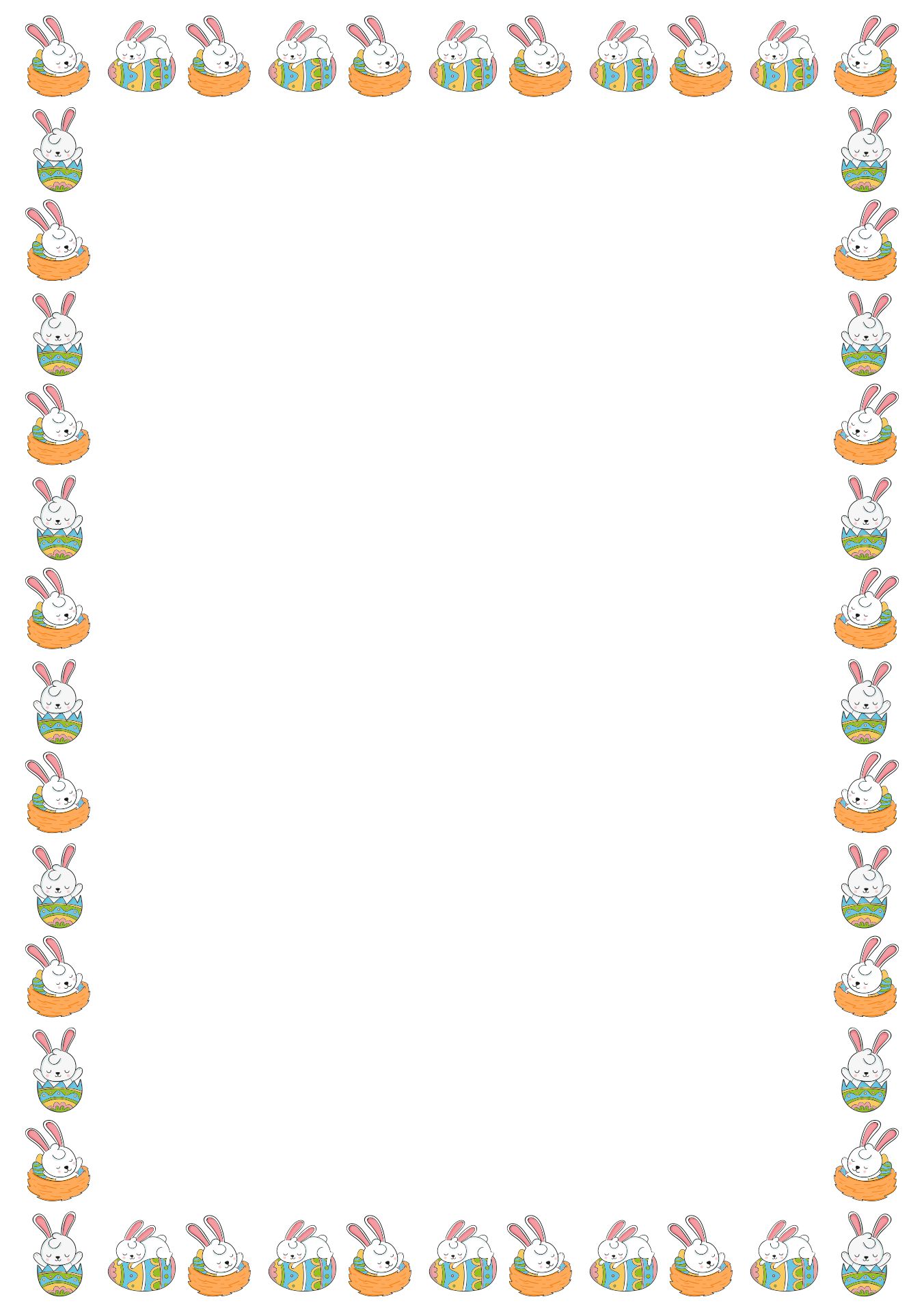 Post Free Printables Easter Bunny Borders 311651