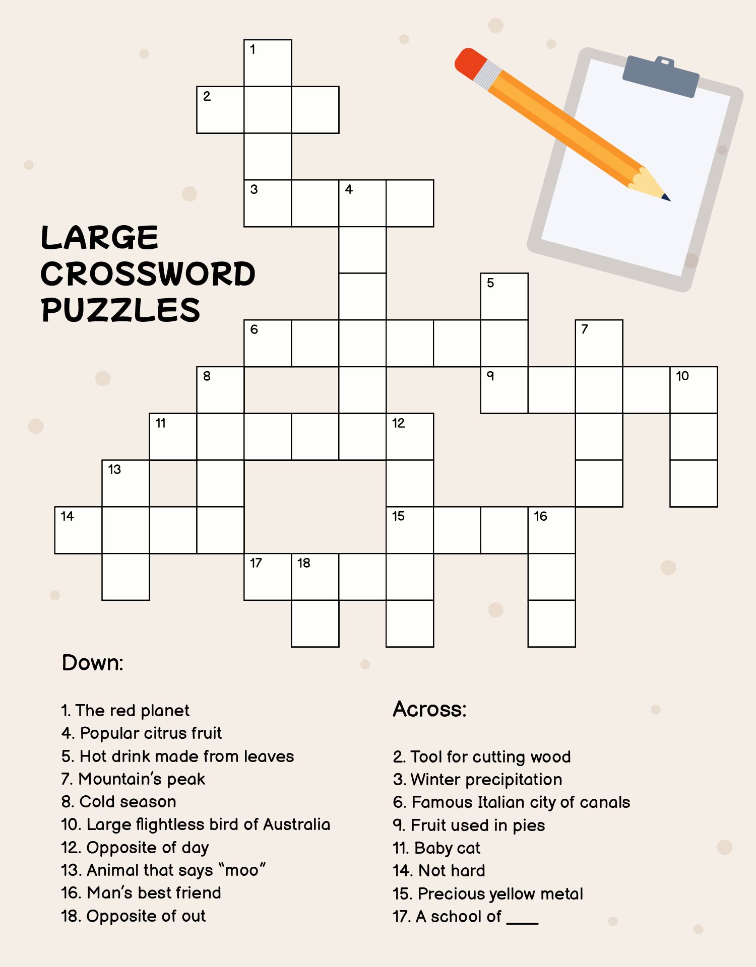 free daily printable crosswords