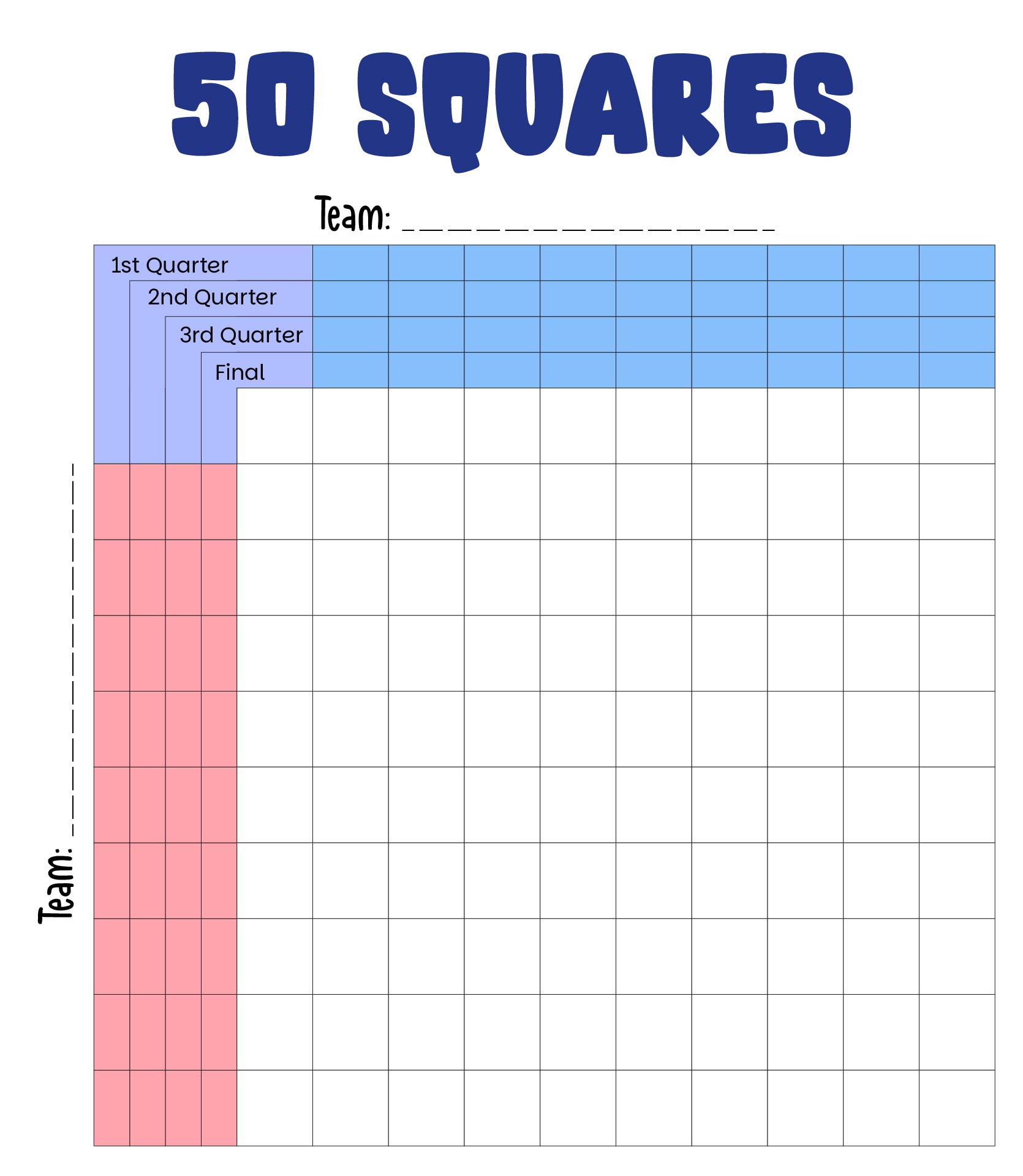 Post Printable 50 Square Football Pool Grid 117195 Post Printable 50 Square Football Pool Grid 117195