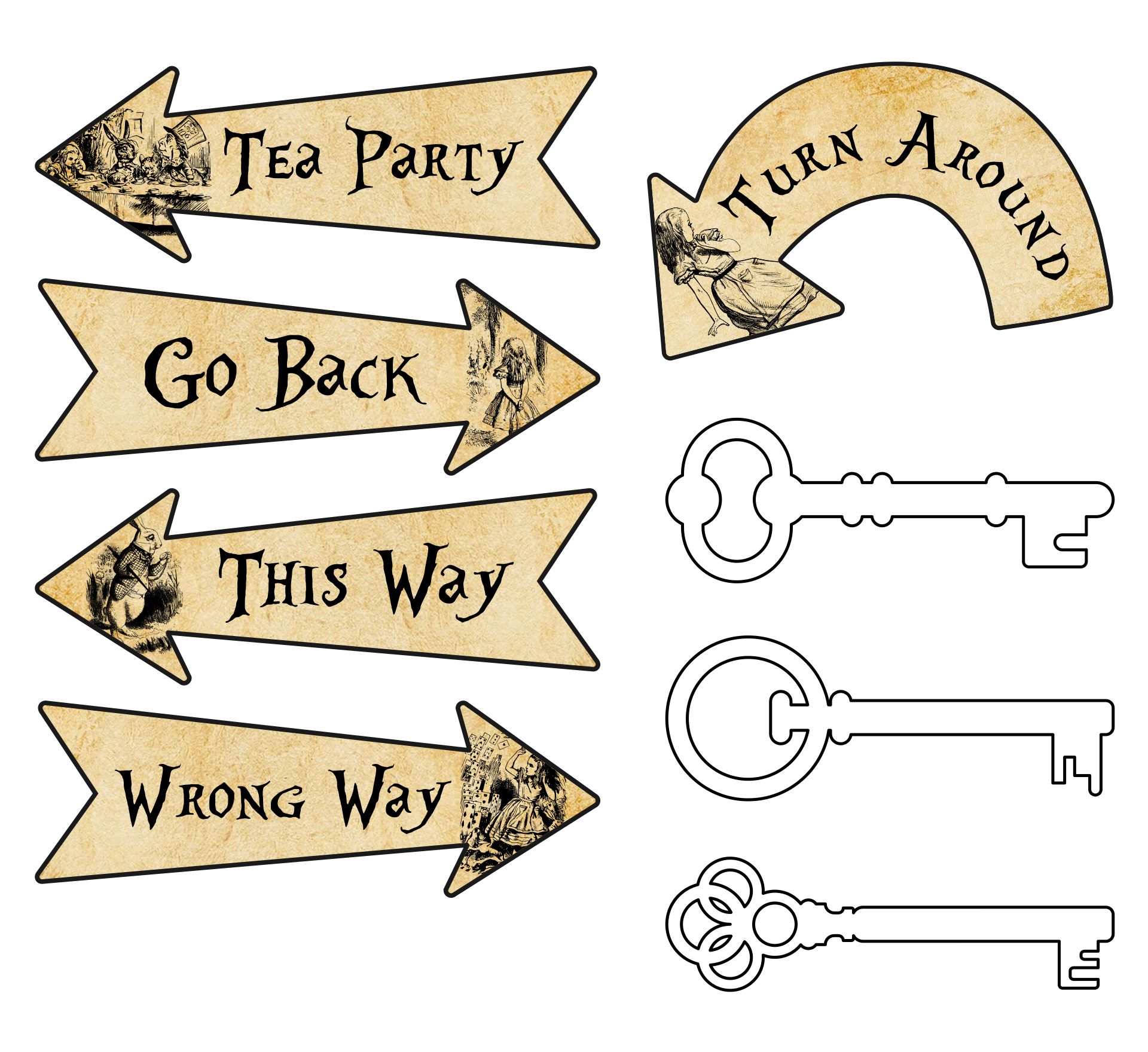 Post Printable Alice In Wonderland Keys 145071 Post Printable Alice In Wonderland Keys 145071