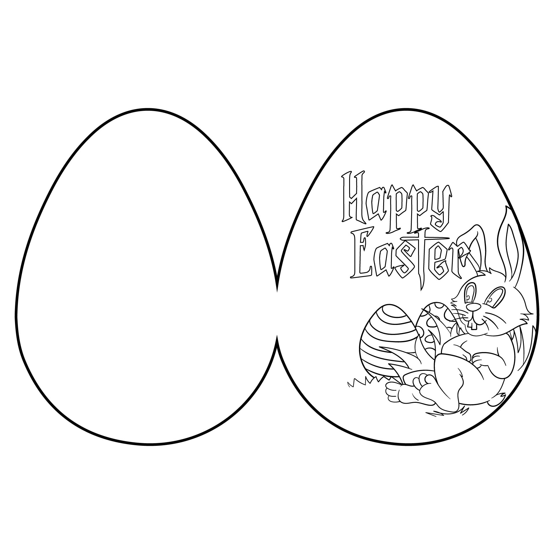 easter bunny card template printable