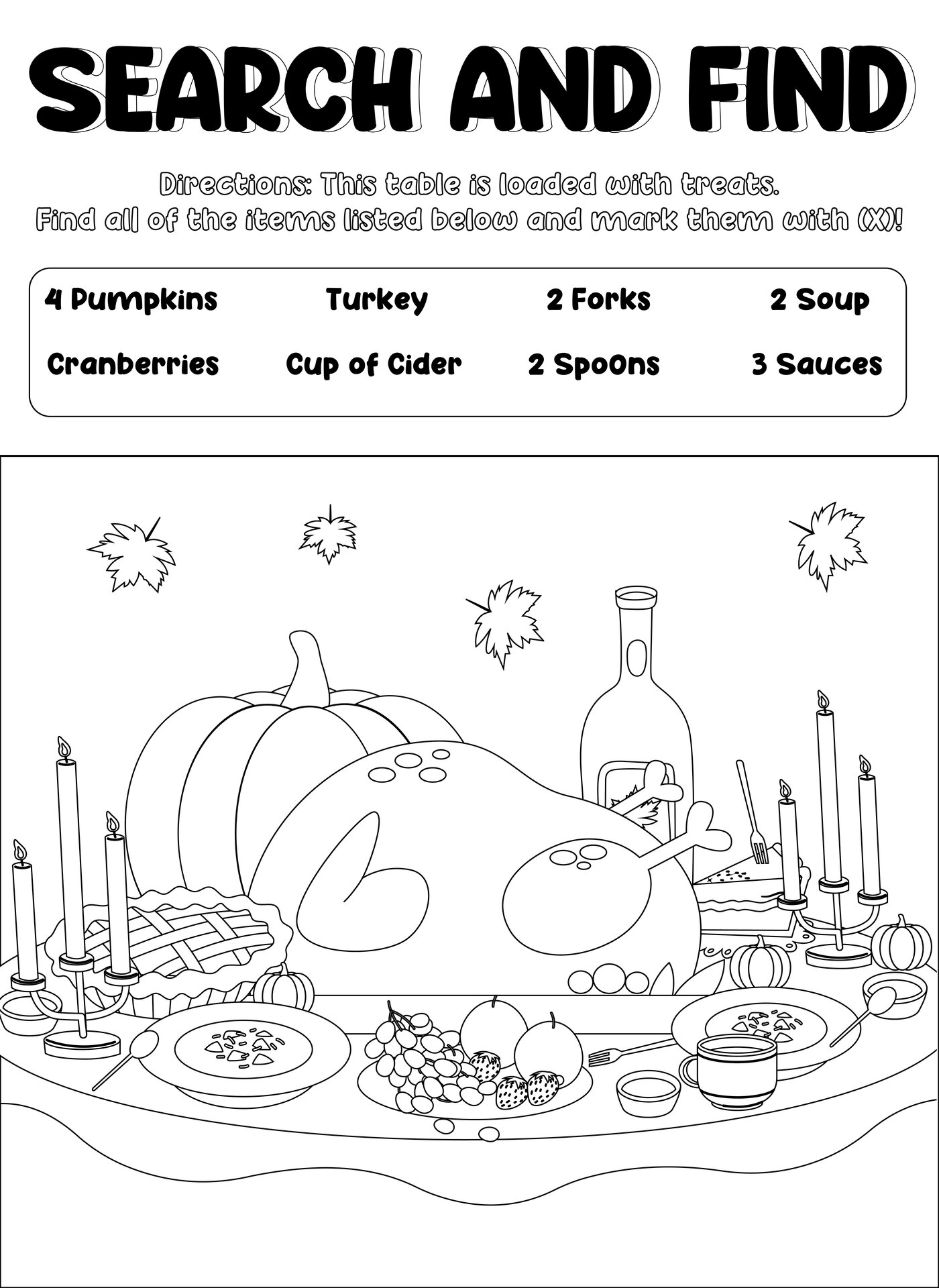 thanksgiving hidden picture printable