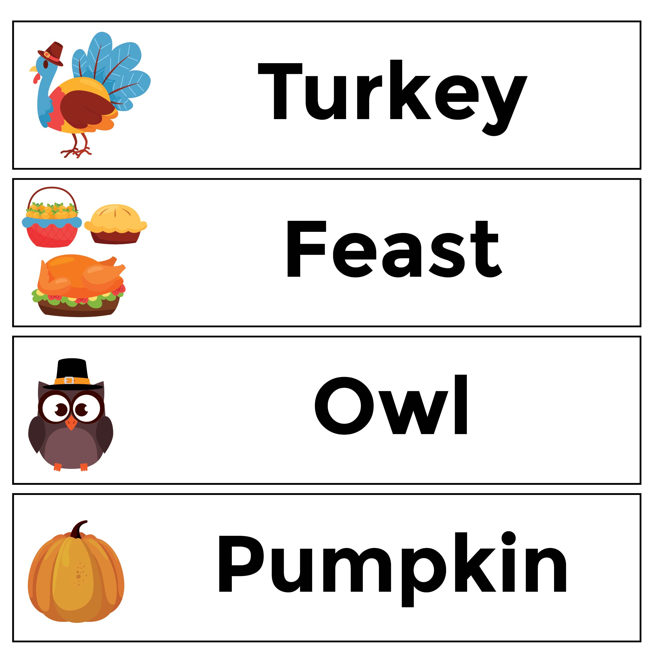 Post Printable Thanksgiving Word Wall 59951