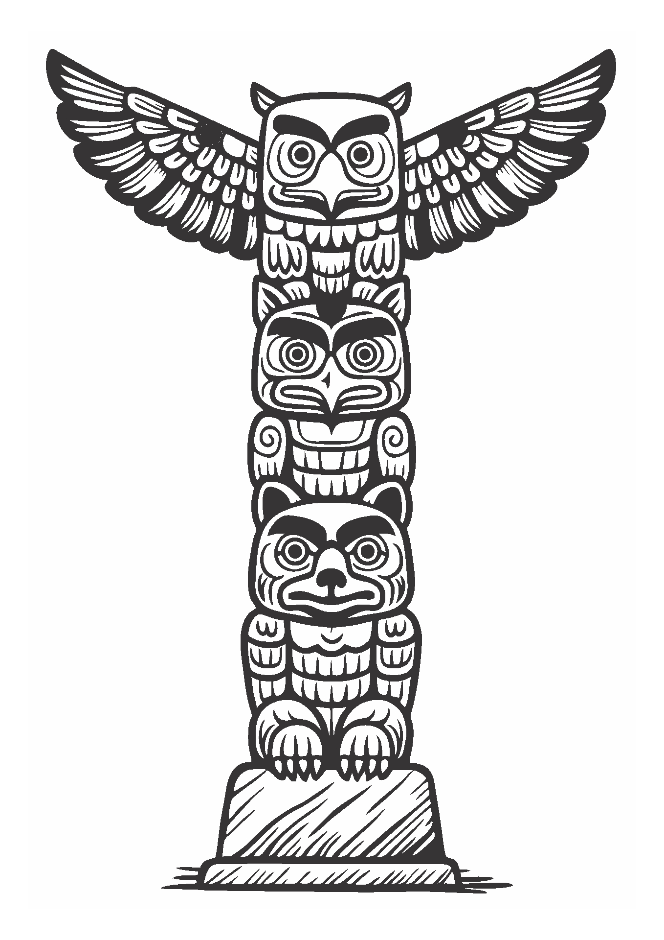 Post Printable Totem Pole Templates 383637